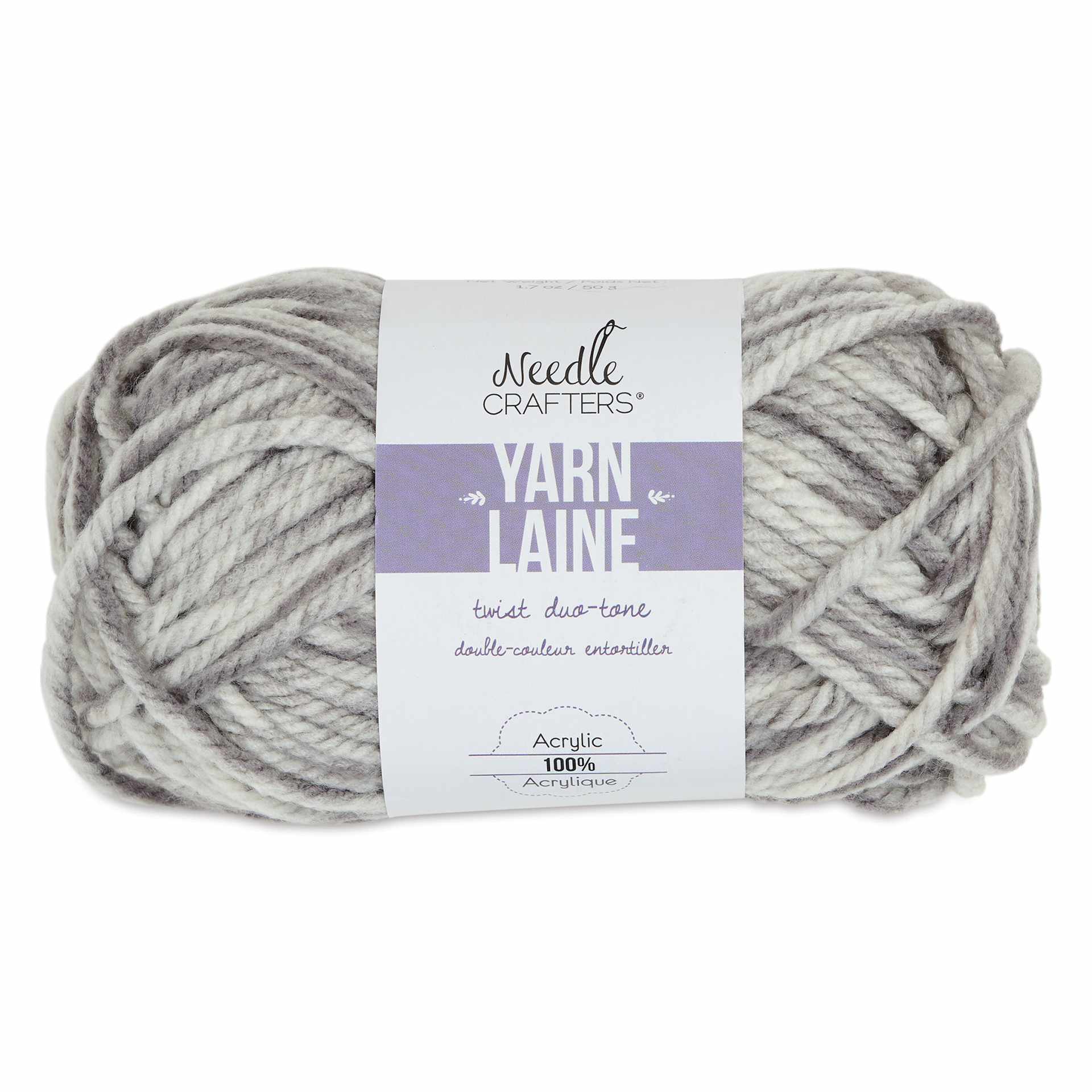 Needle Crafters Twist Duo-Tone Yarn - Smoke, front of the packaging