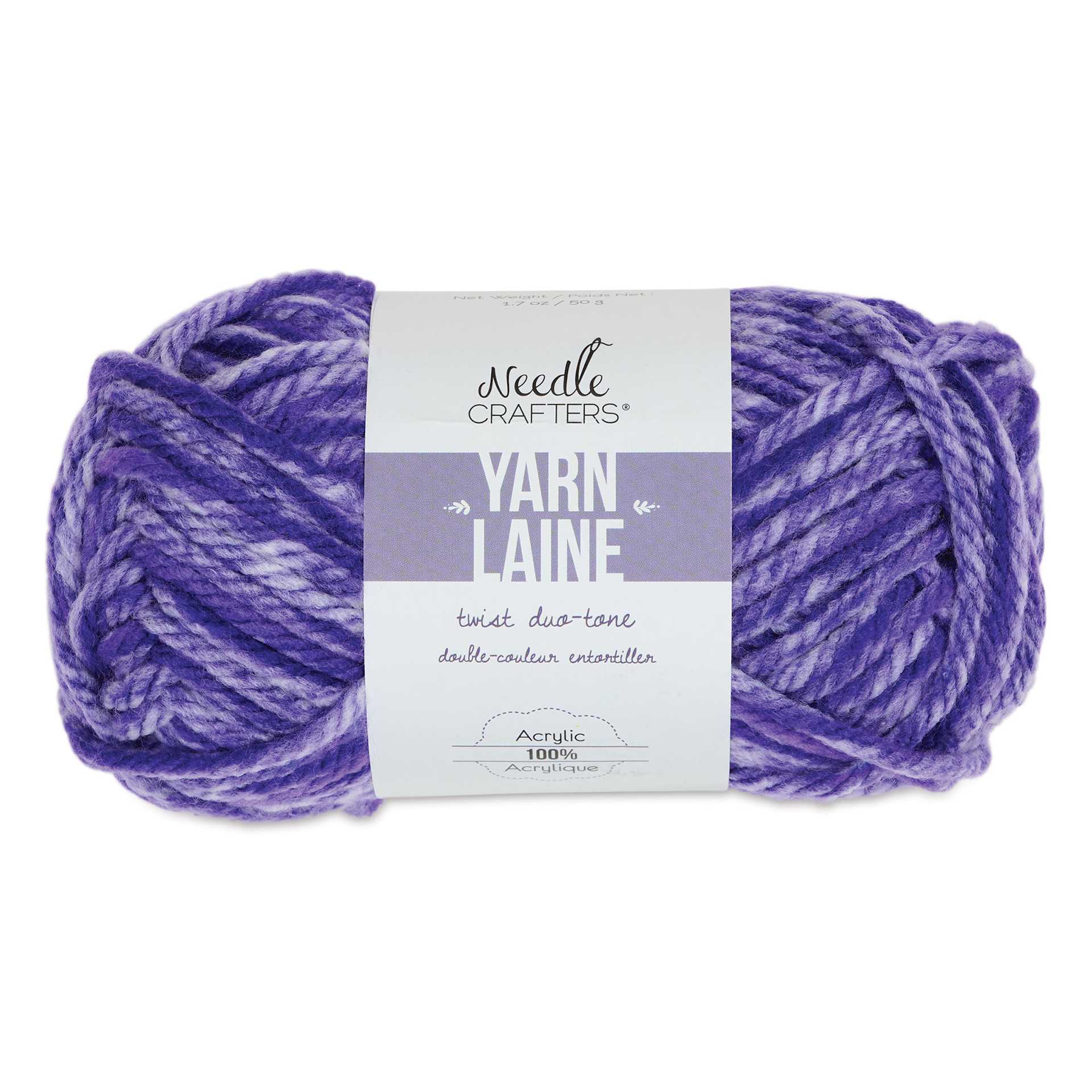 Needle Crafters Twist Duo-Tone Yarn - Viola, front of the packaging