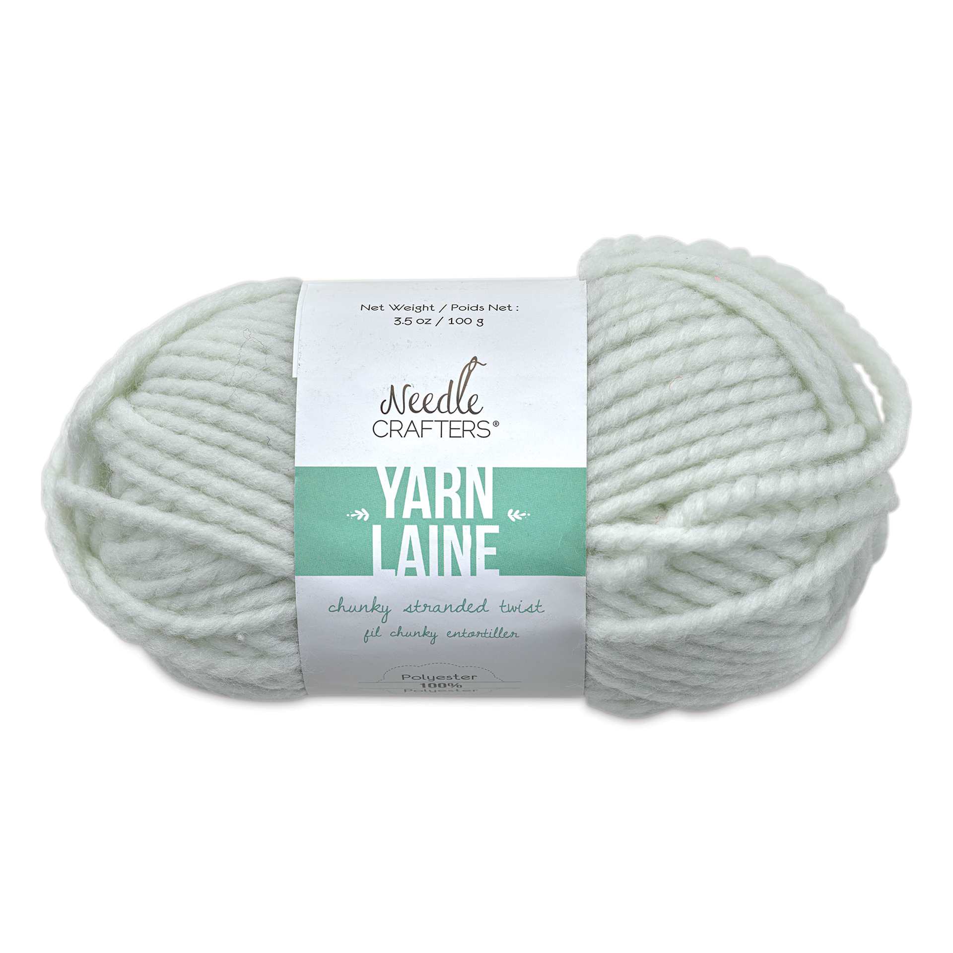 Needle Crafters Chunky Standard Twist Yarn - White, front of the packaging