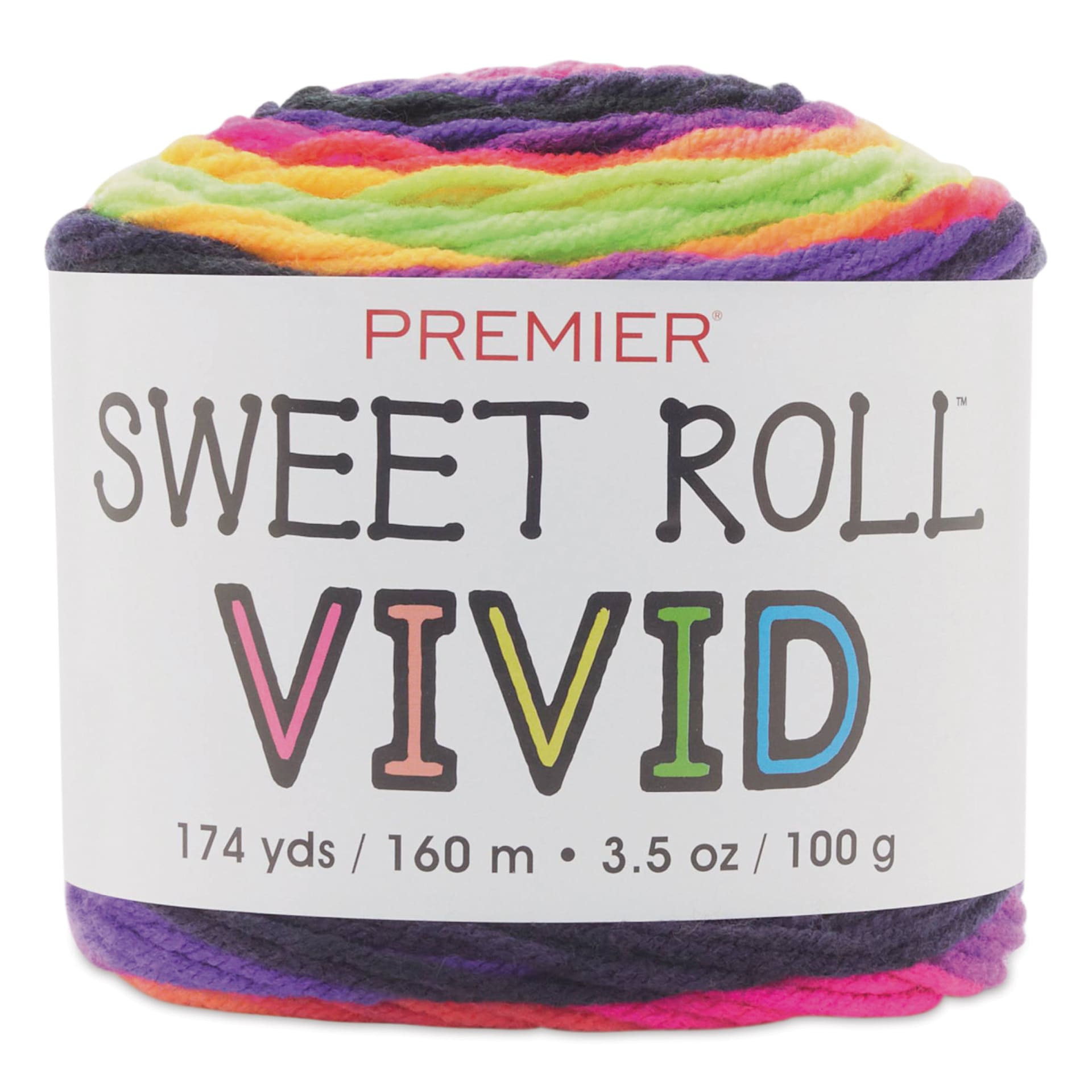 Premier Yarn Sweet Roll Vivid Yarn - Glow Worm, 174 yds