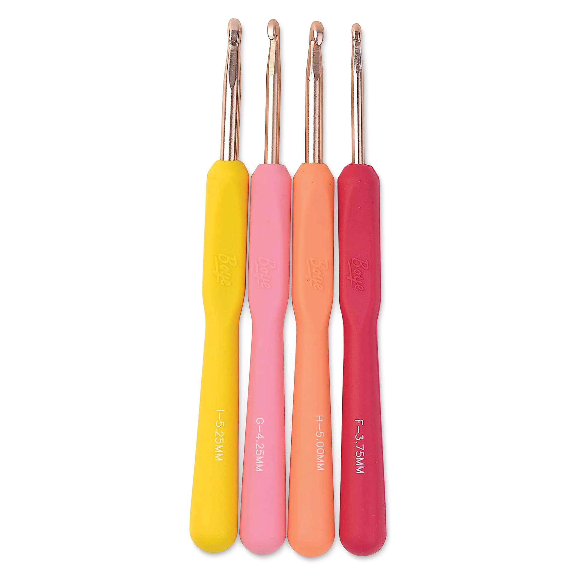 Boye Ergo Crochet Hooks - Set of 4, F/G/H/I, Warm Colors