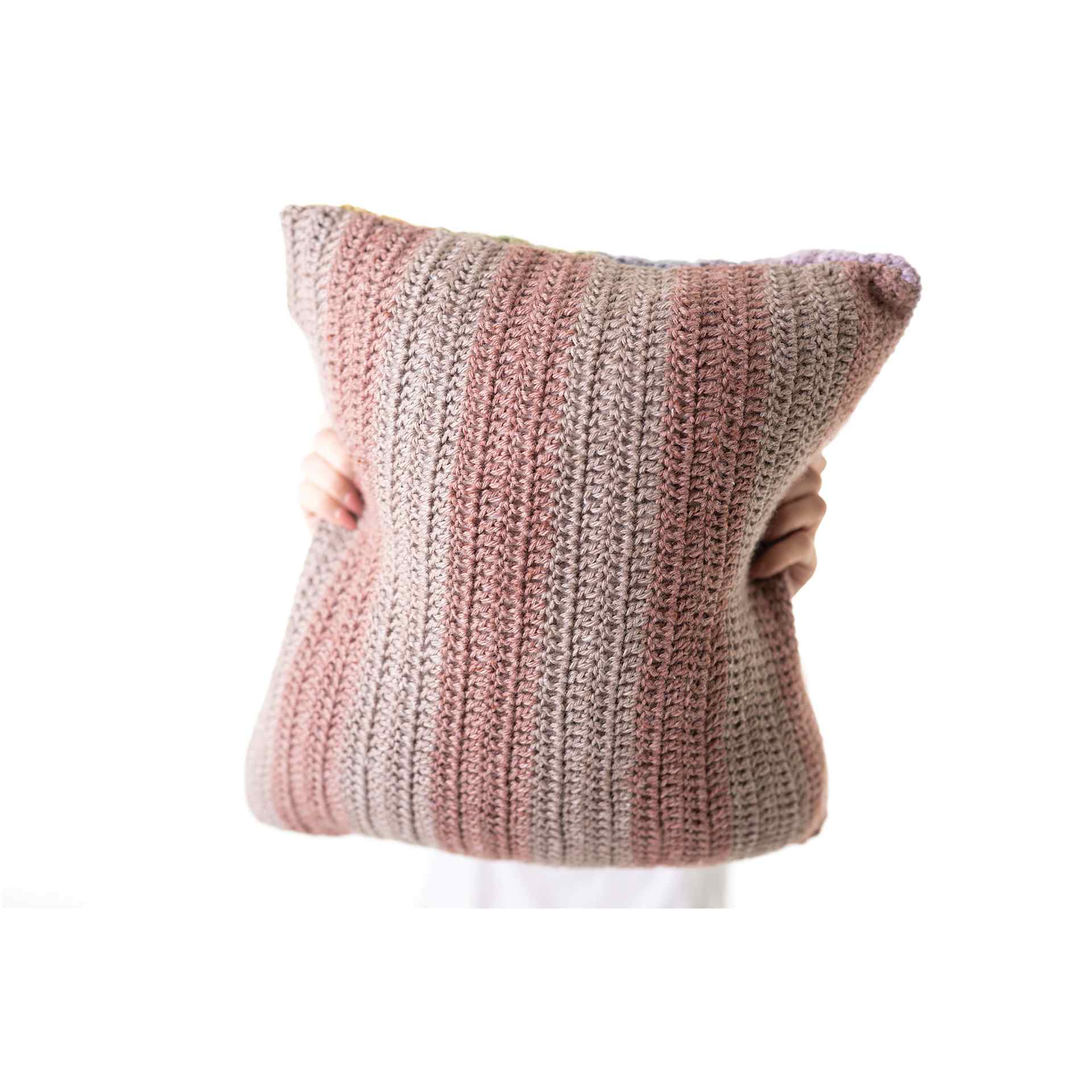 Lion Brand Basic Stitch Anti-Microbial Yarn, throw pillow made with yarn