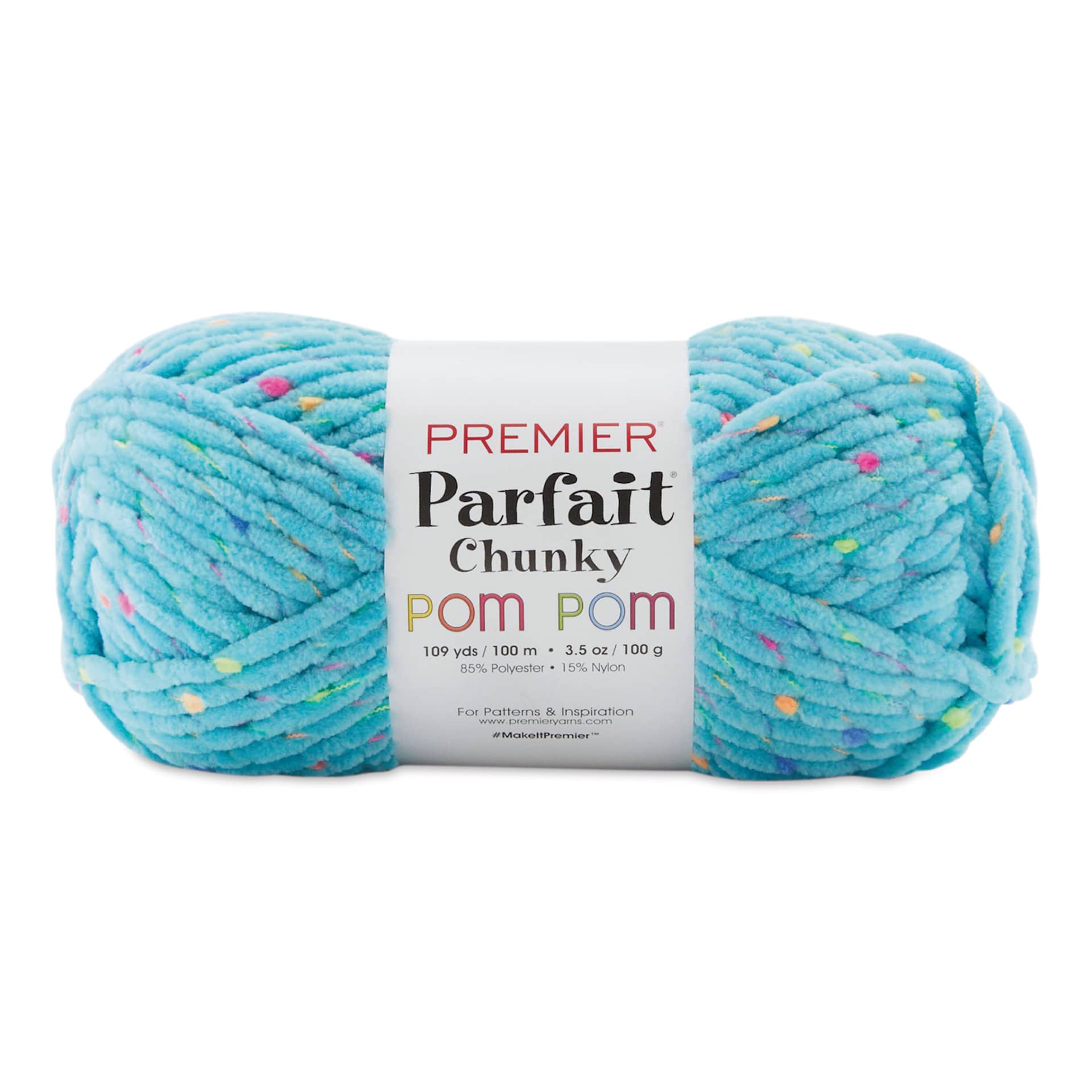 Premier Yarn Parfait Chunky Pom Pom Yarn - Electric Blue, 109 yds