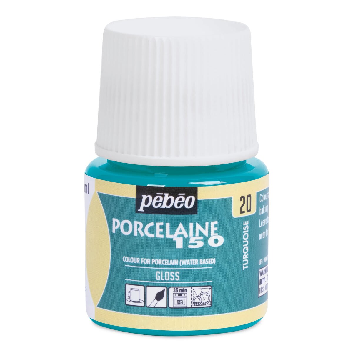 Pebeo Porcelaine 150 Paint - Turquoise, Opaque, 45 ml bottle