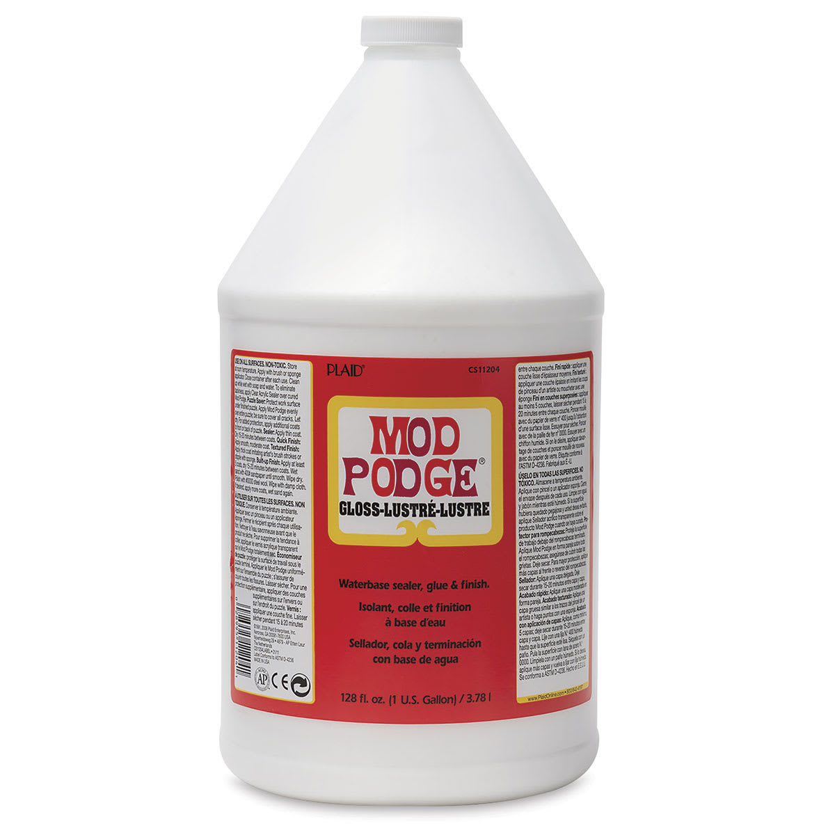 Plaid Mod Podge - Gloss Finish, Gallon, front of the jug