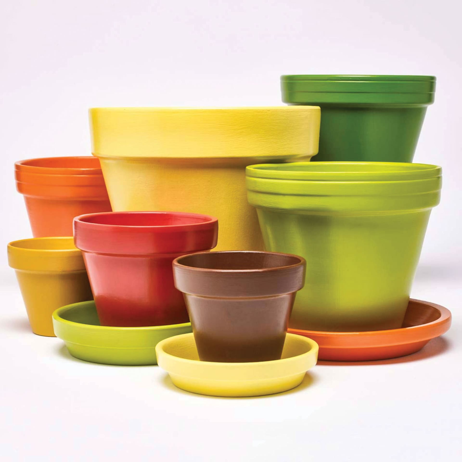 Mod Podge Clear Acrylic Sealer, Gloss finish on painted plant pots Mod Podge Clear Acrylic Sealer, Gloss finish on painted plant pots