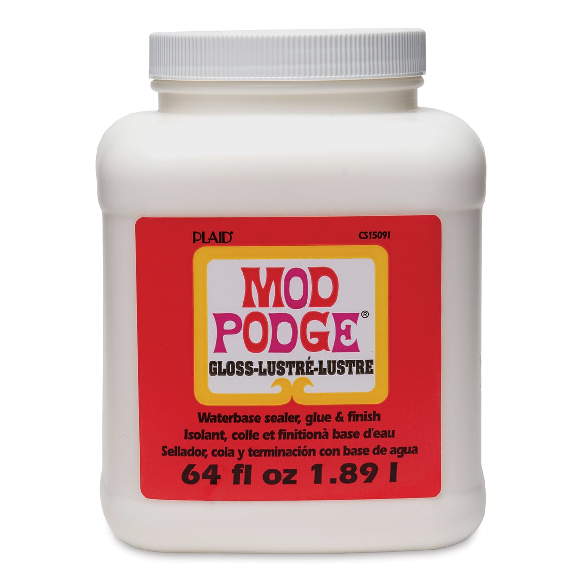 Plaid Mod Podge - Gloss Finish, Half Gallon, front of the jar