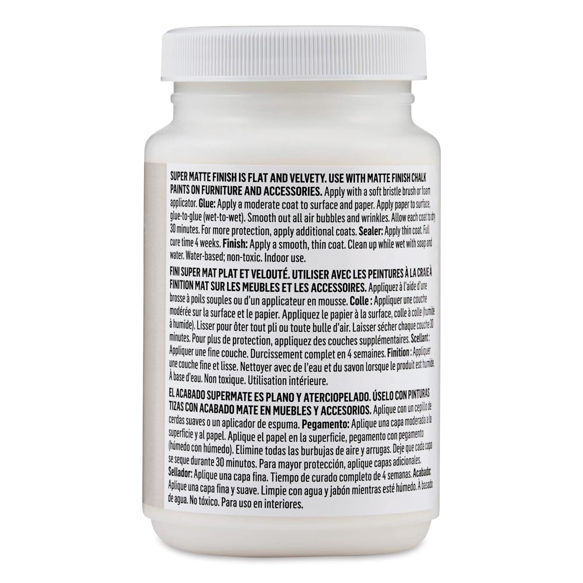 Plaid Mod Podge Puzzle Saver - 8 oz, Super Matte, back of jar