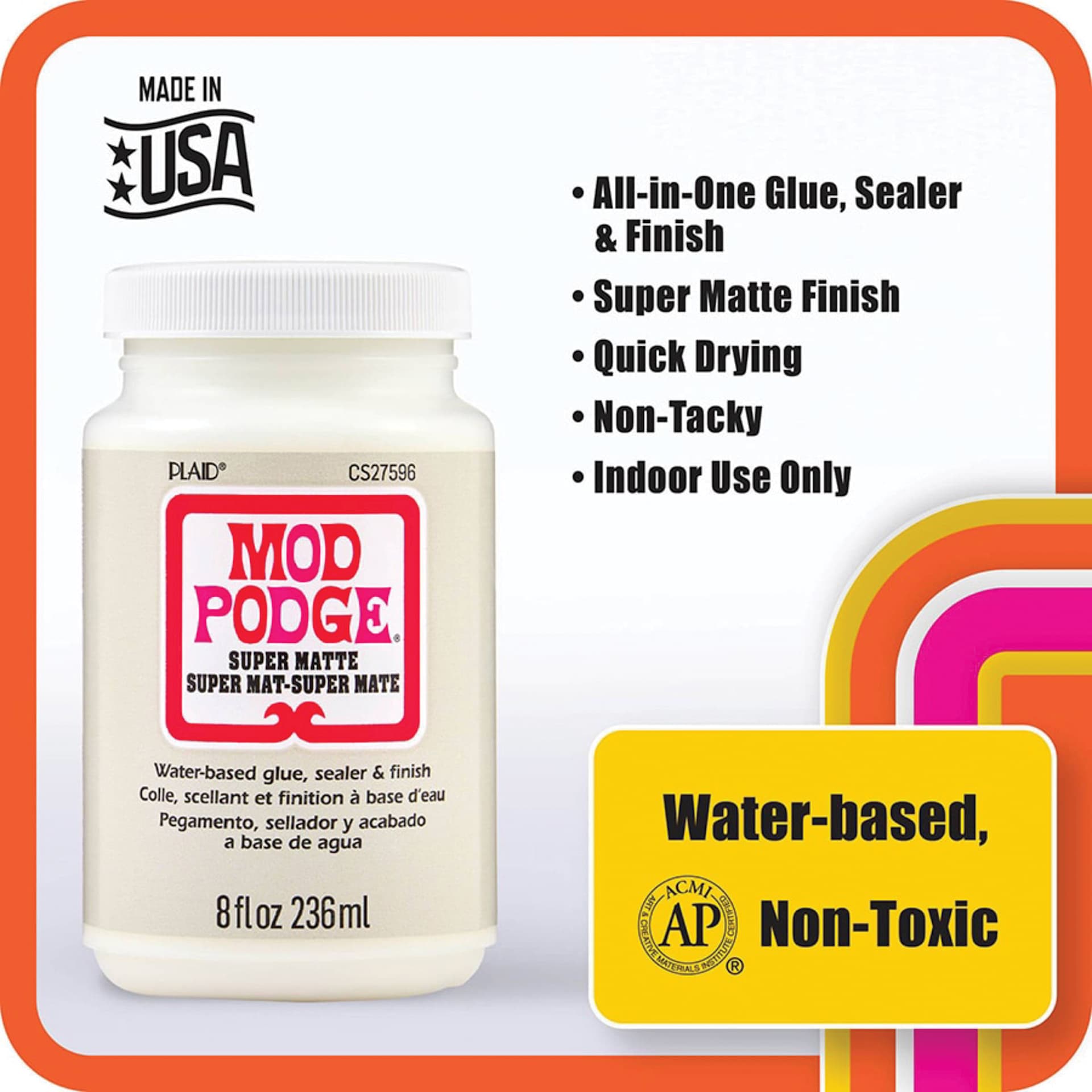 Mod Podge Puzzle Saver - 8 oz, Super Matte, features