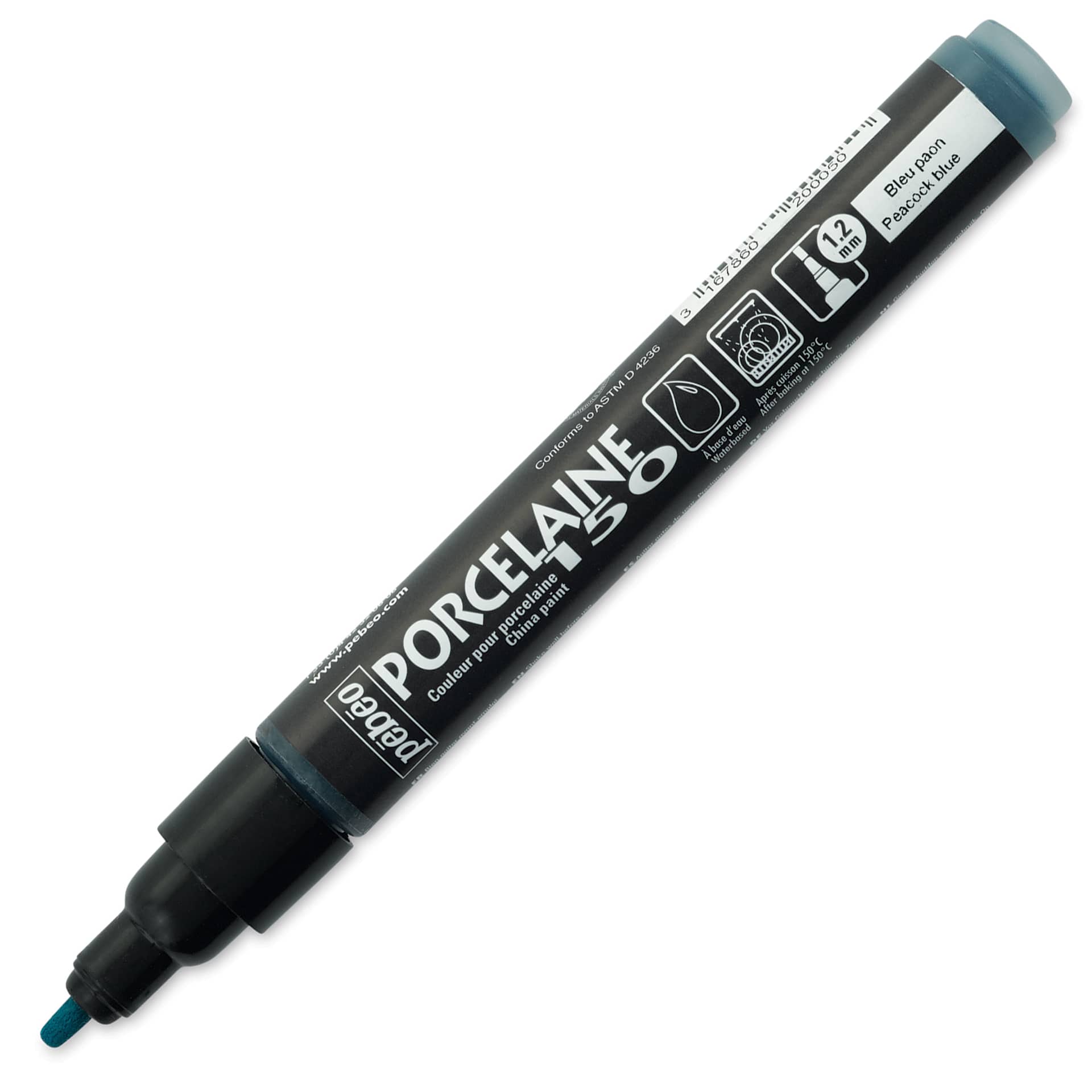 Pebeo Porcelaine 150 Paint Marker - Peacock Blue, Broad