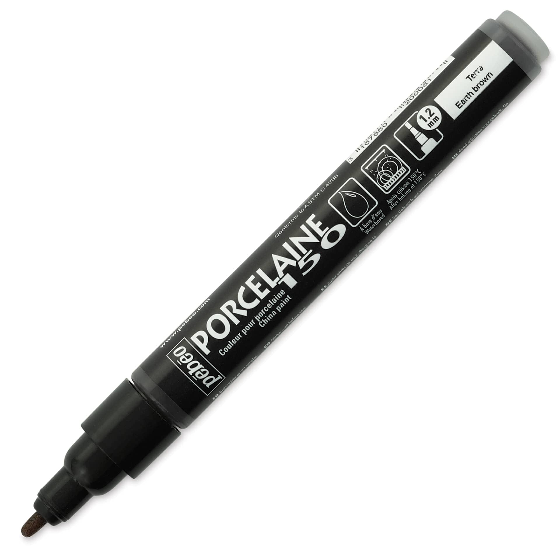 Pebeo Porcelaine 150 Paint Marker - Earth Brown, Broad