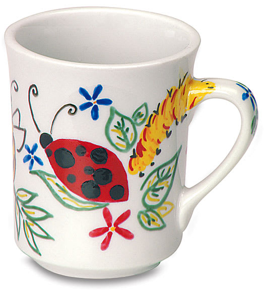 Pebeo Porcelaine 150 Paint Markers - Finished painted coffee mug
