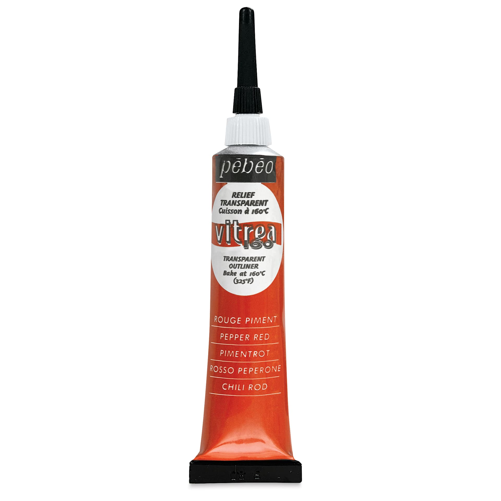 Pebeo Vitrea 160 Outliner - Pepper Red, Outliner, 20 ml tube