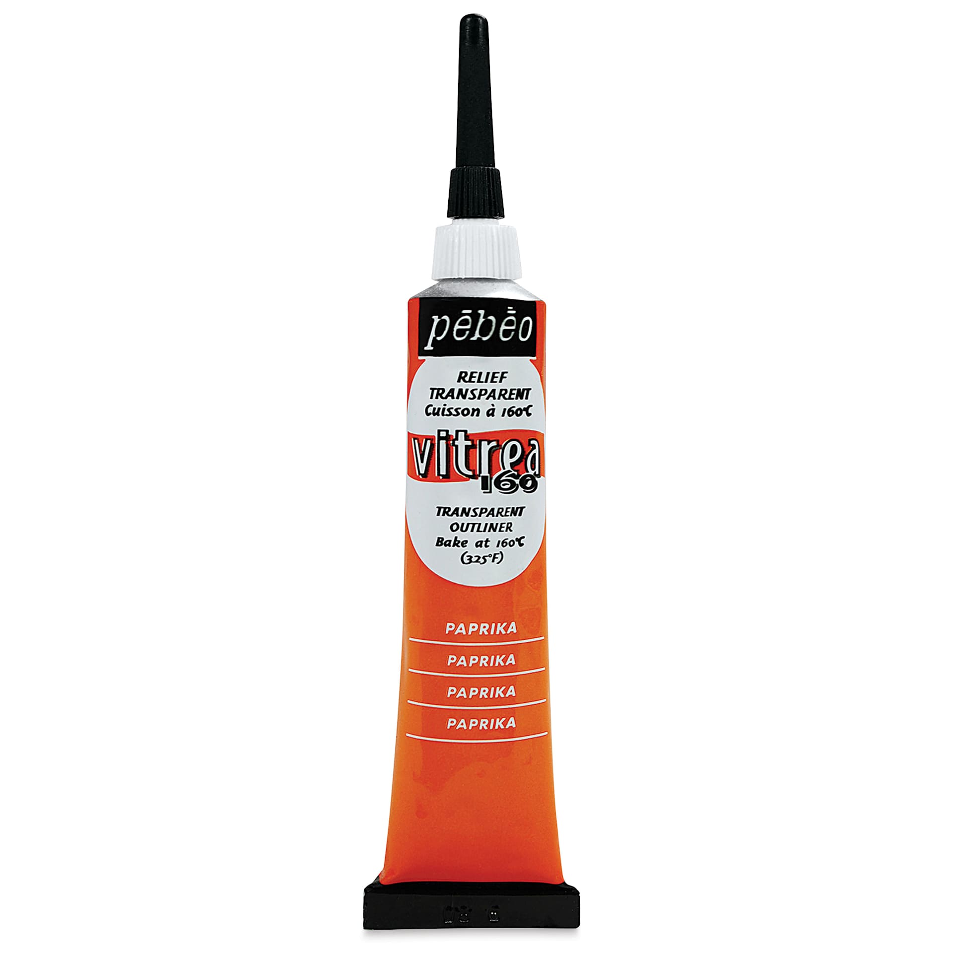 Pebeo Vitrea 160 Outliner - Paprika, Outliner, 20 ml tube
