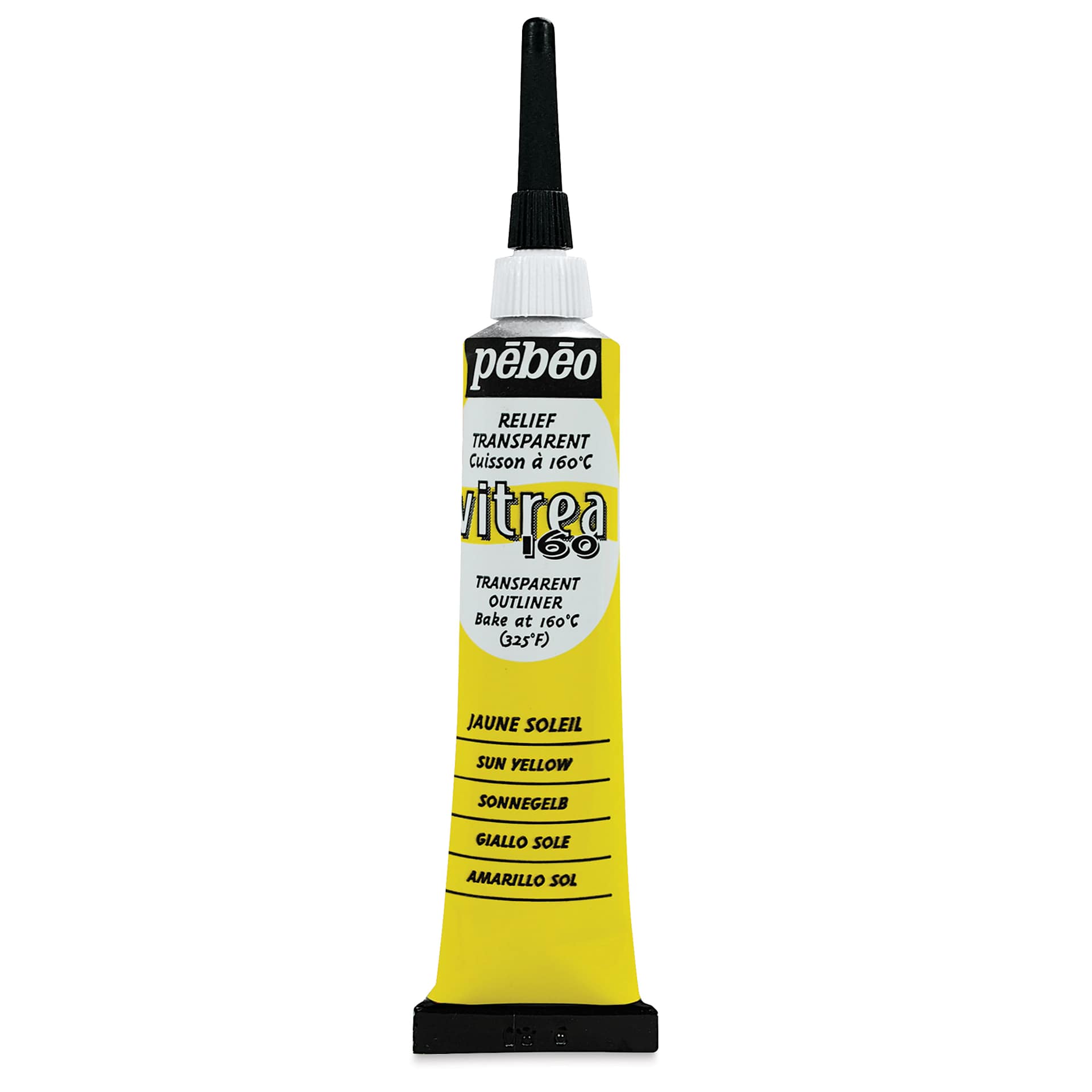 Pebeo Vitrea 160 Outliner - Sun Yellow, Outliner, 20 ml tube
