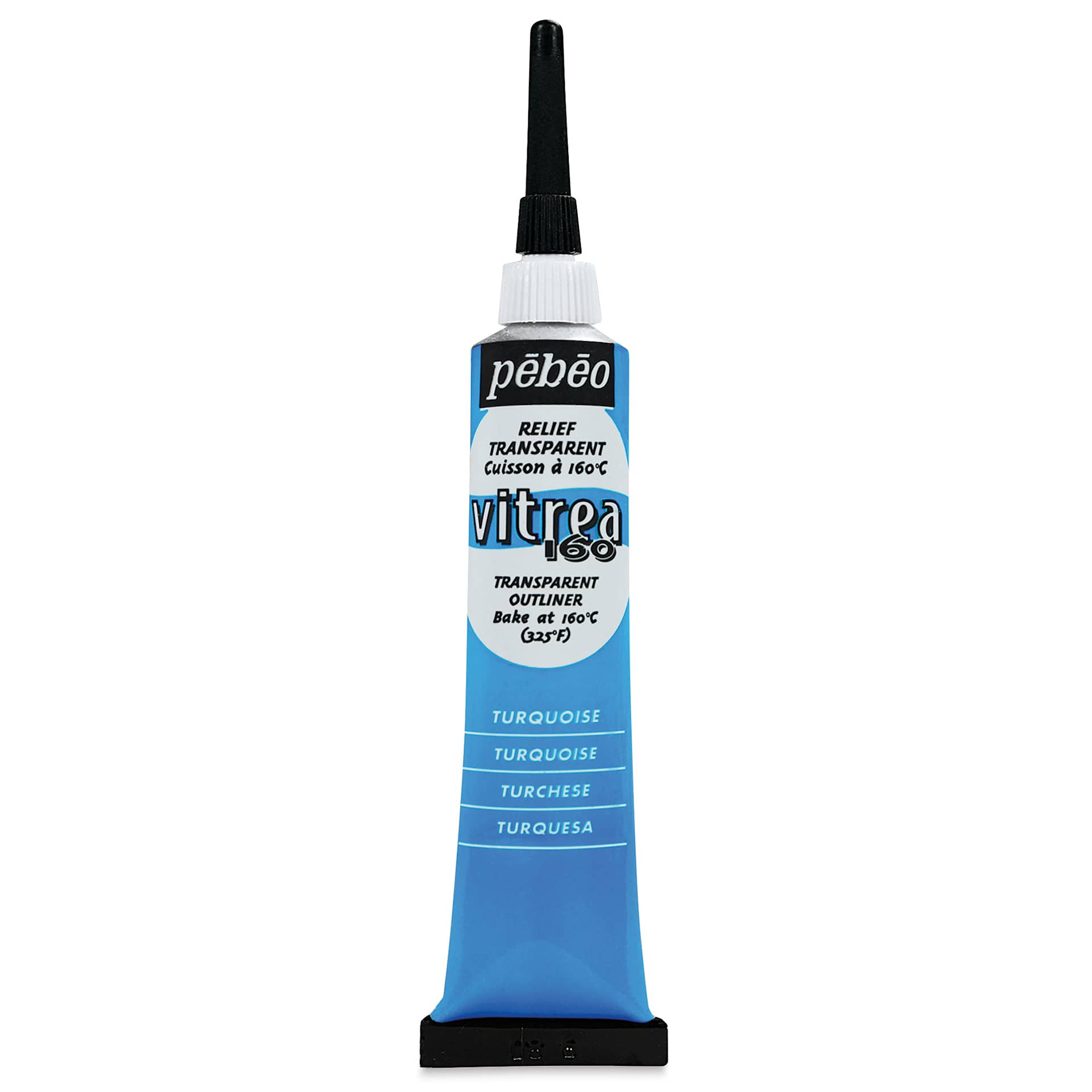 Pebeo Vitrea 160 Outliner - Turquoise, Outliner, 20 ml tube