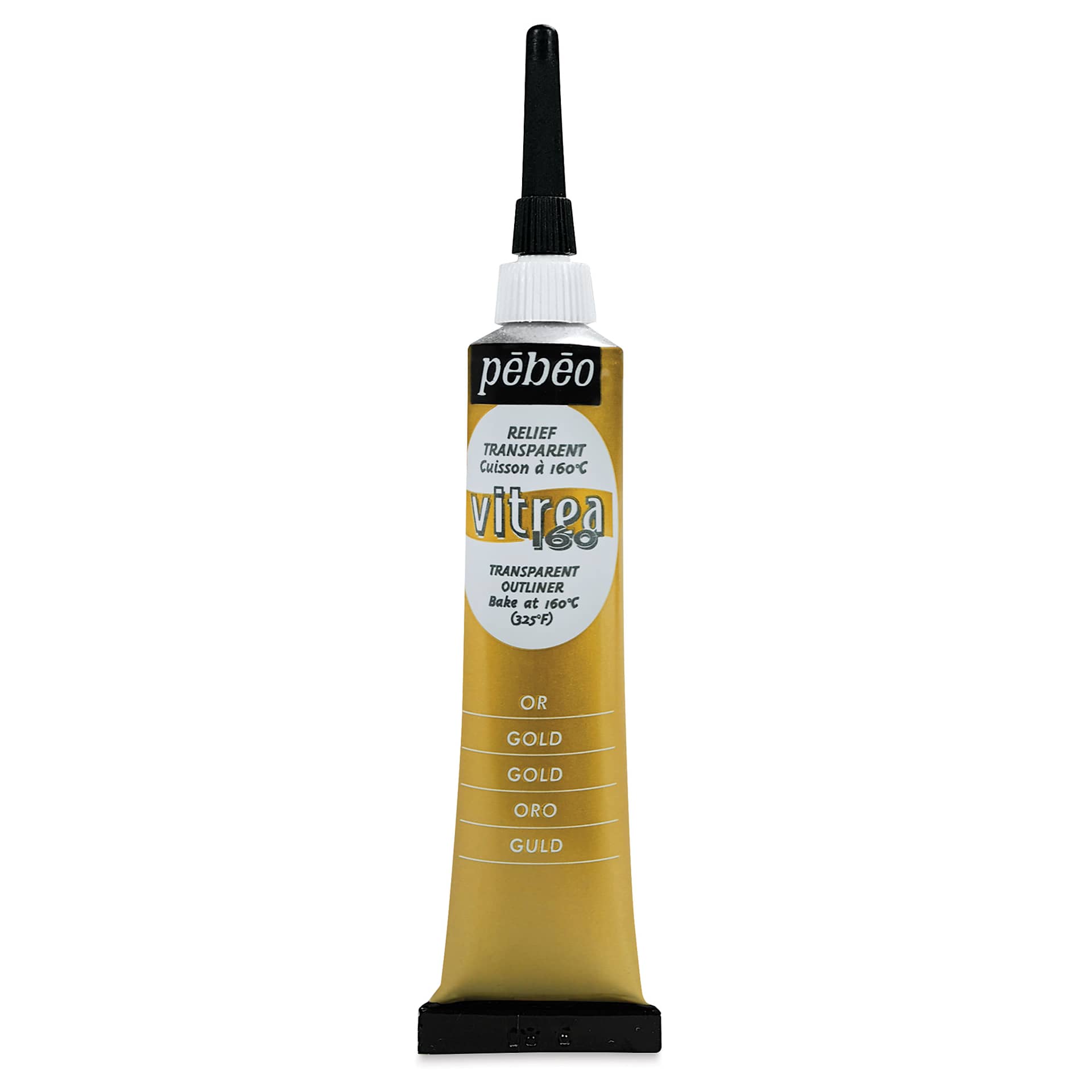 Pebeo Vitrea 160 Outliner - Gold, Outliner, 20 ml tube