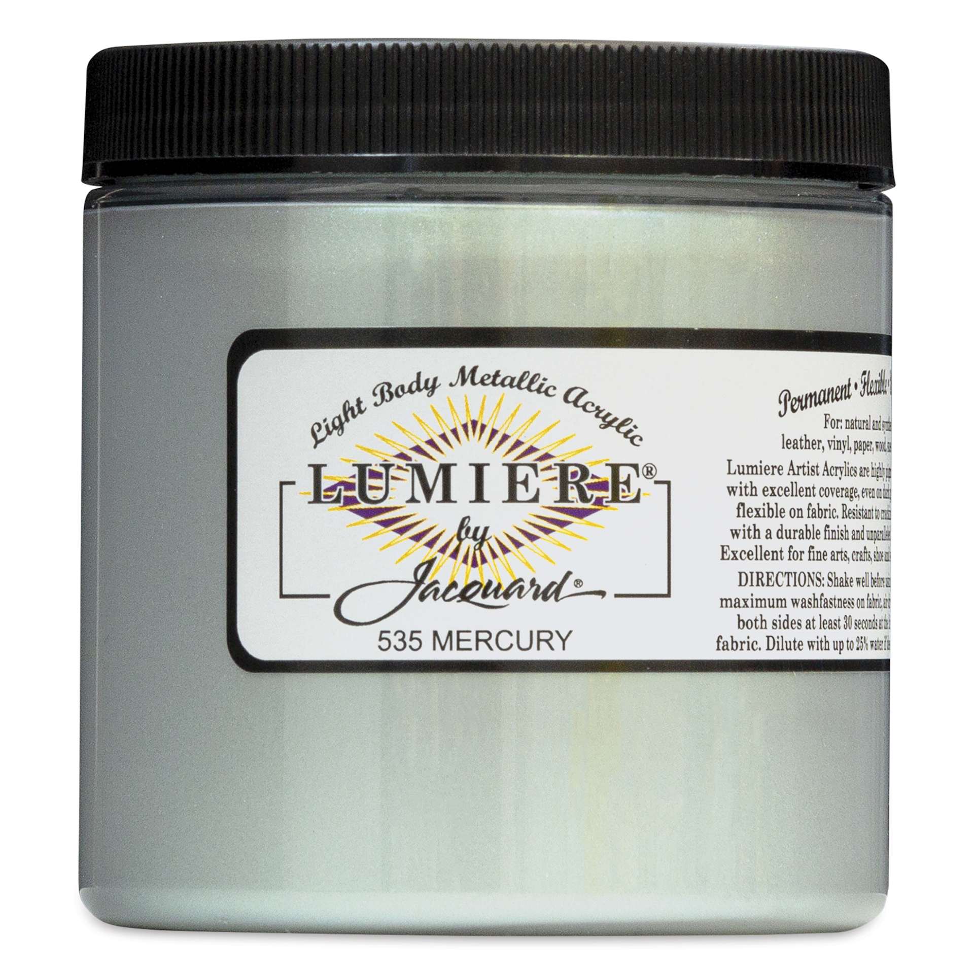 Jacquard Lumiere Acrylic - Mercury, 8 oz Jar
