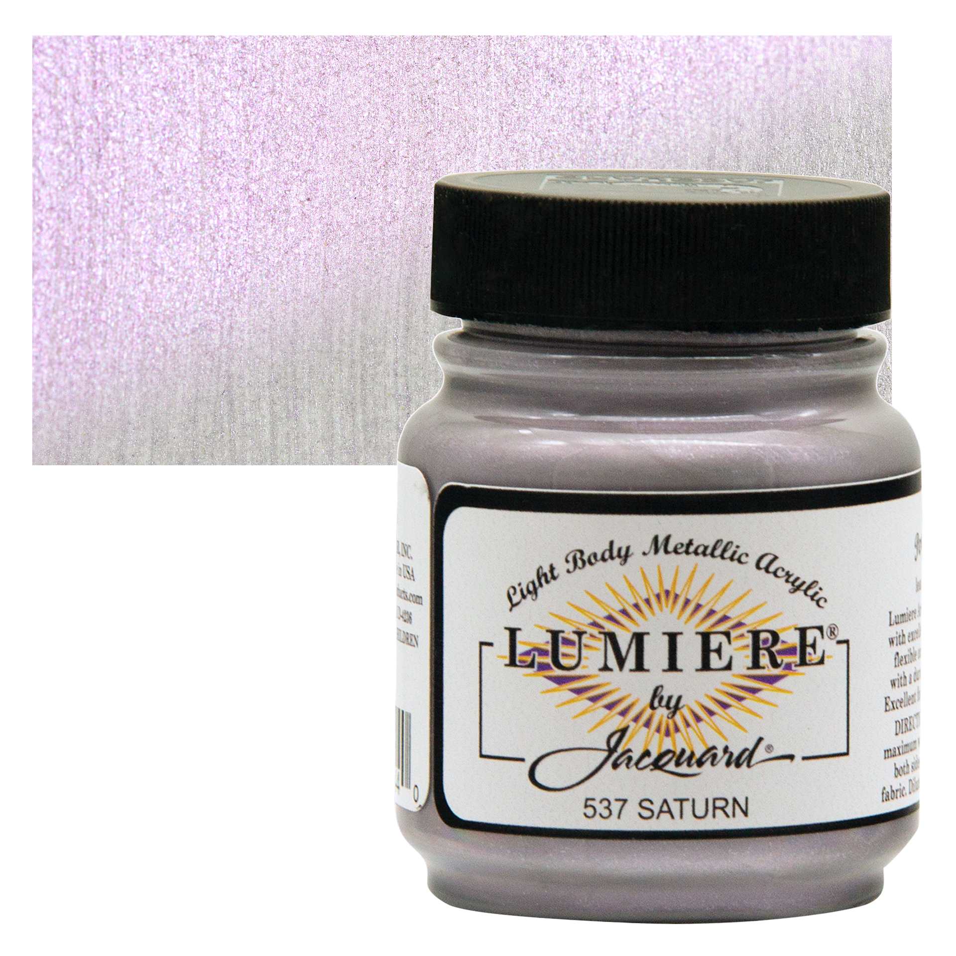 Jacquard Lumiere Acrylic - Saturn, 2.25 oz Jar and swatch