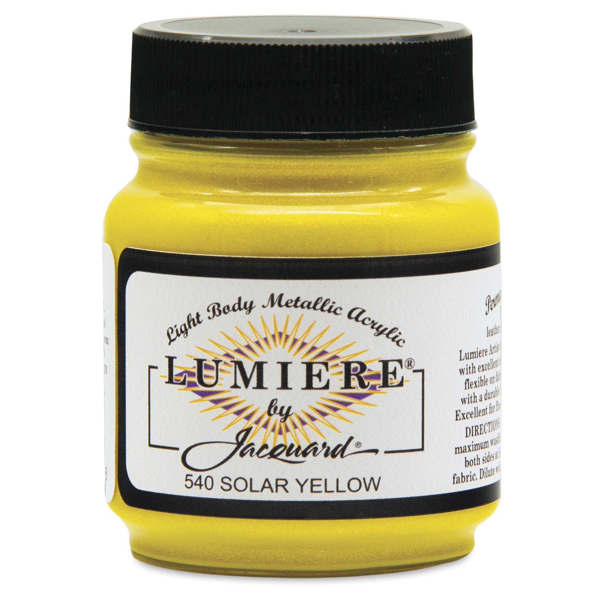Jacquard Lumiere Acrylic - Solar Yellow, 2.25 oz Jar