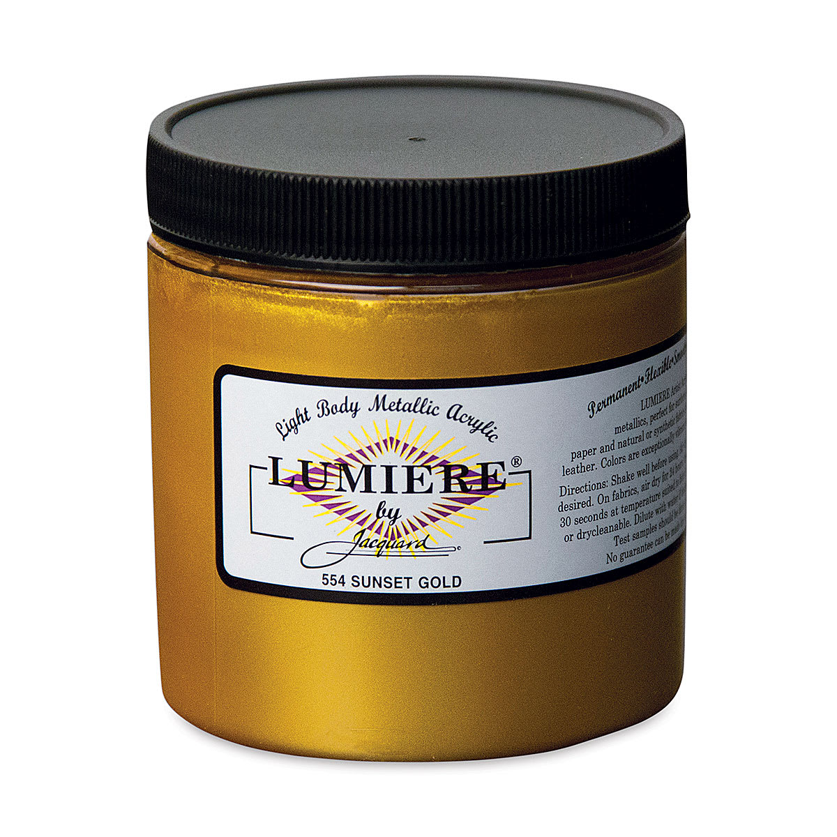 Jacquard Lumiere Acrylic - Sunset Gold, 8 oz Jar