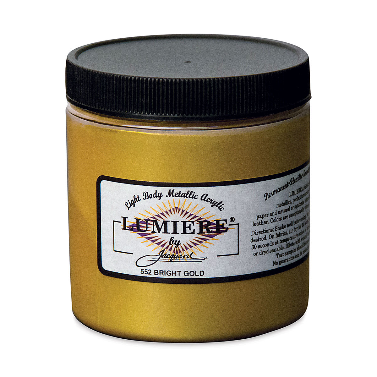 Jacquard Lumiere Acrylic - Bright Gold, 8 oz Jar