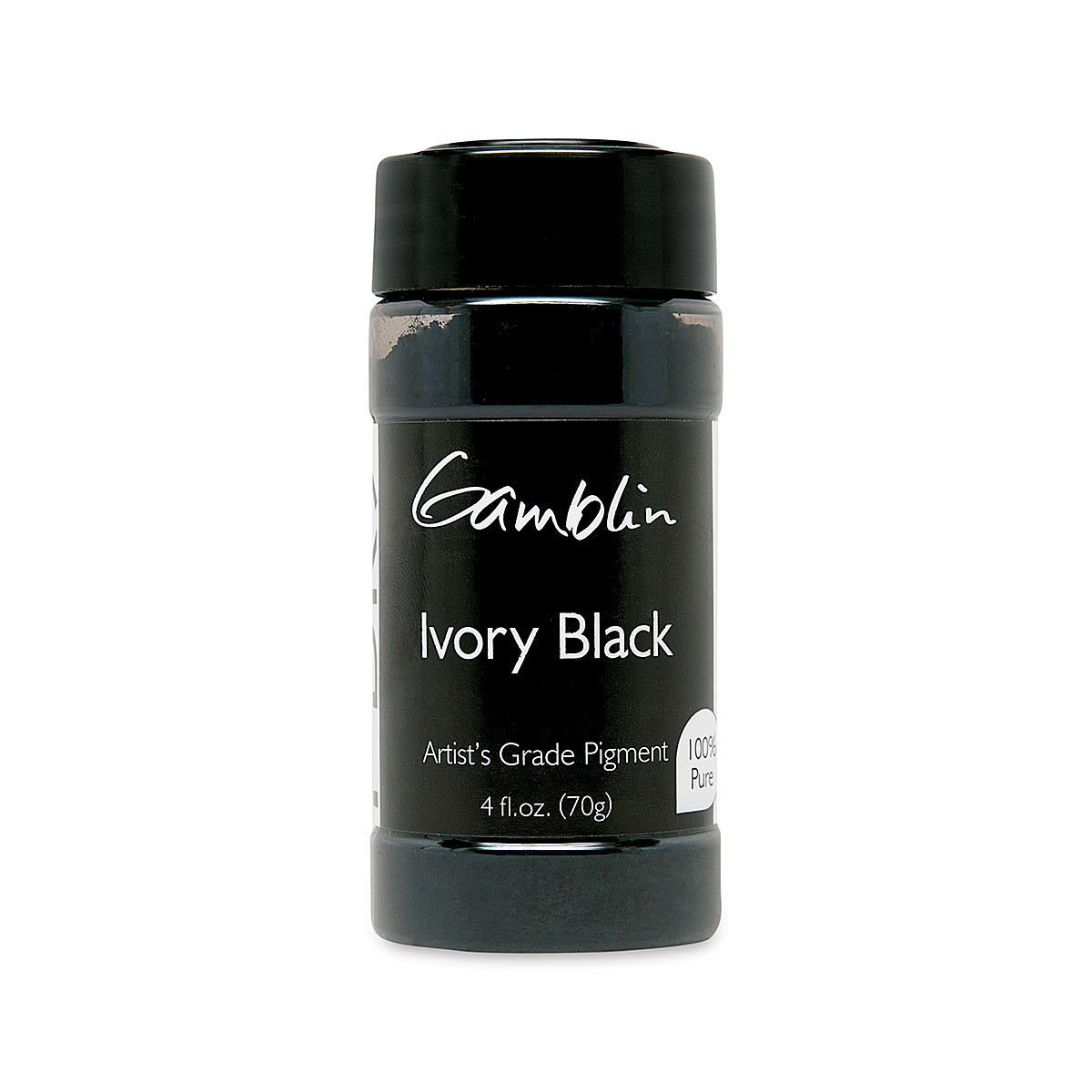 Gamblin Artist's Grade Pigment - Ivory Black, 4 oz bottle