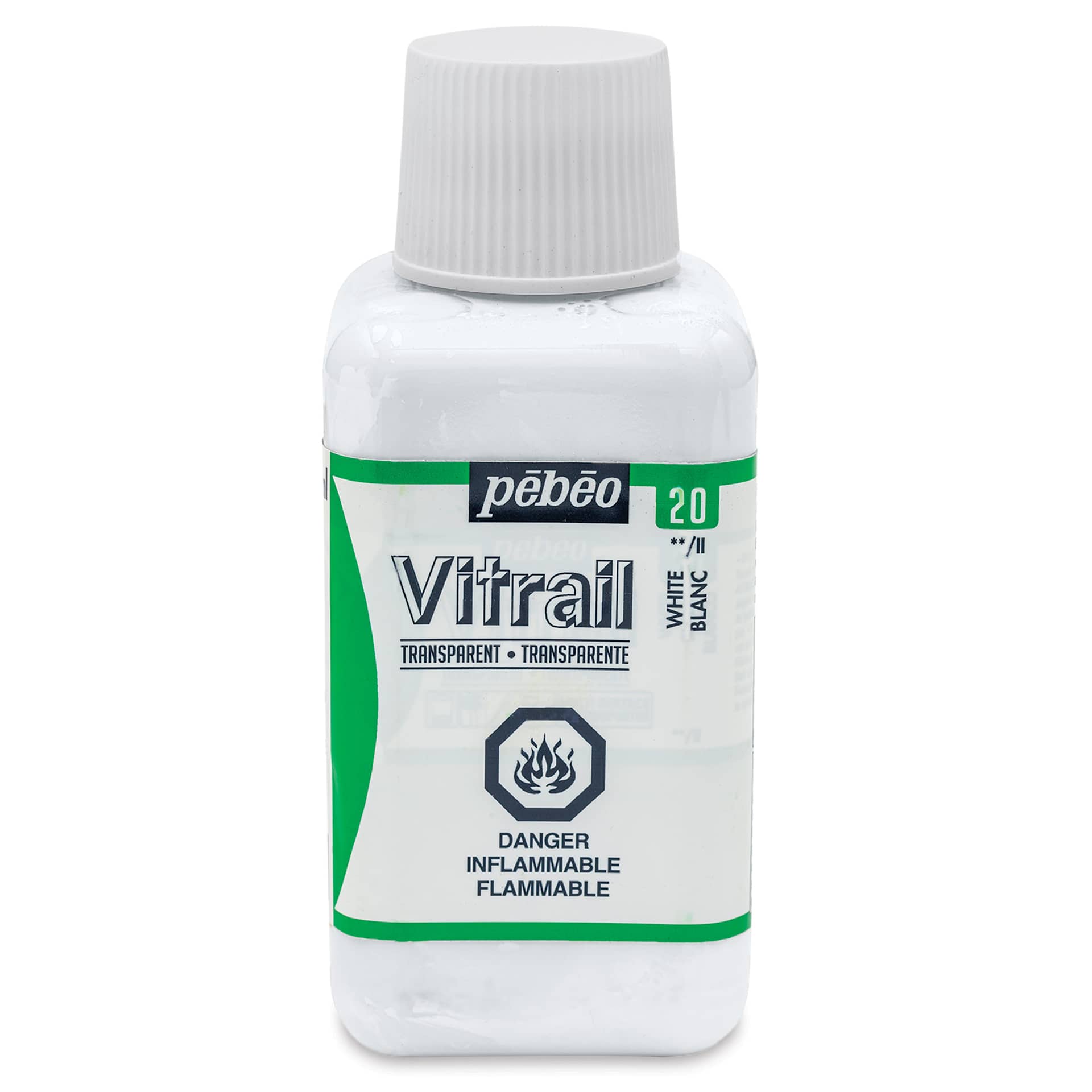 Pebeo Vitrail Paint - White, 250 ml bottle