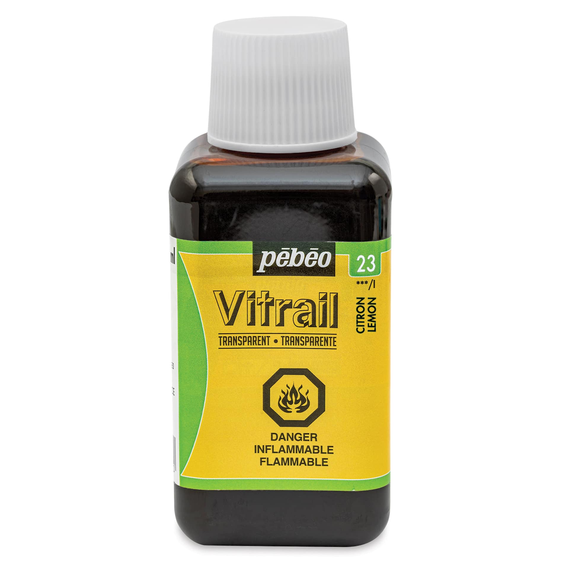 Pebeo Vitrail Paint - Lemon, 250 ml bottle