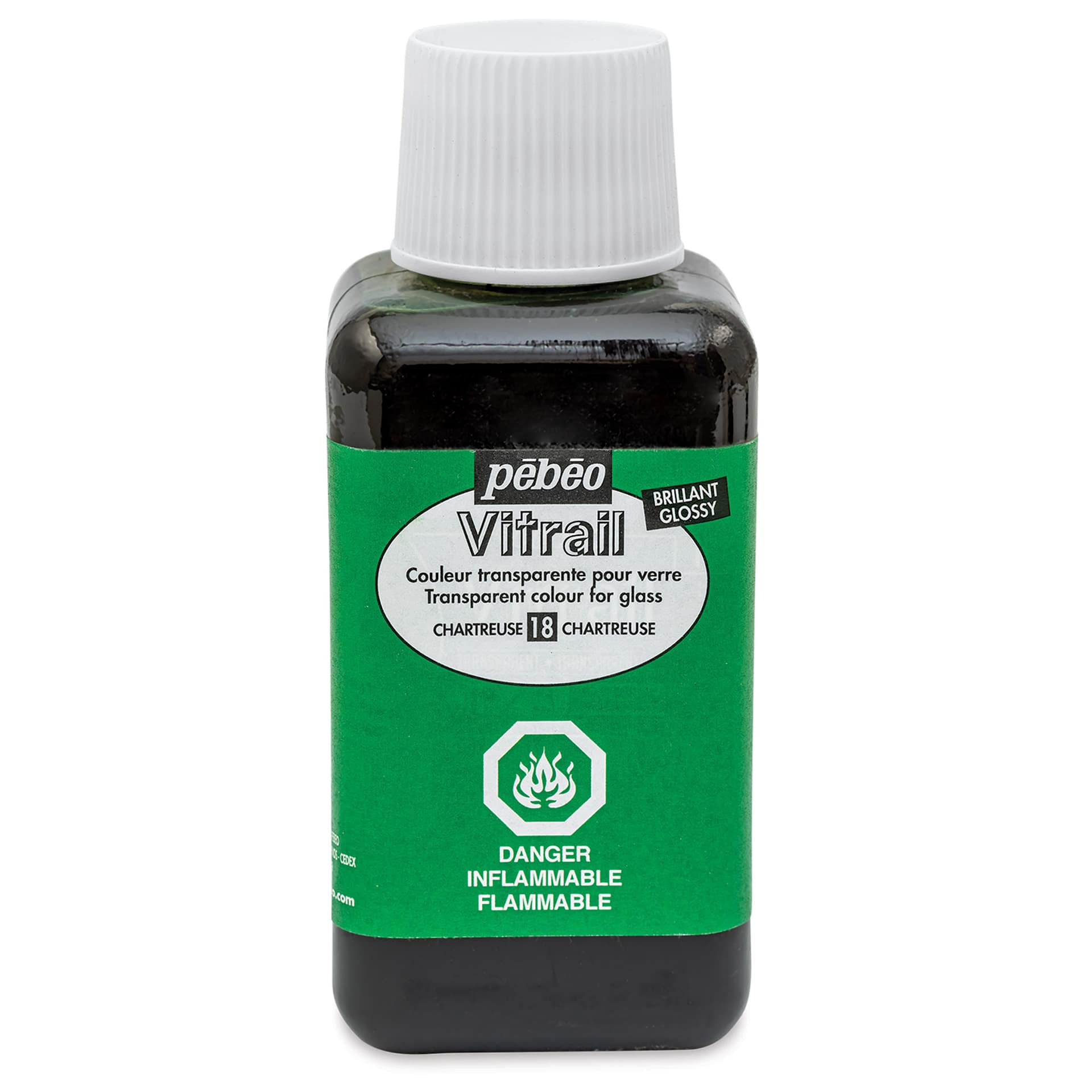 Pebeo Vitrail Paint - Chartreuse, 250 ml bottle
