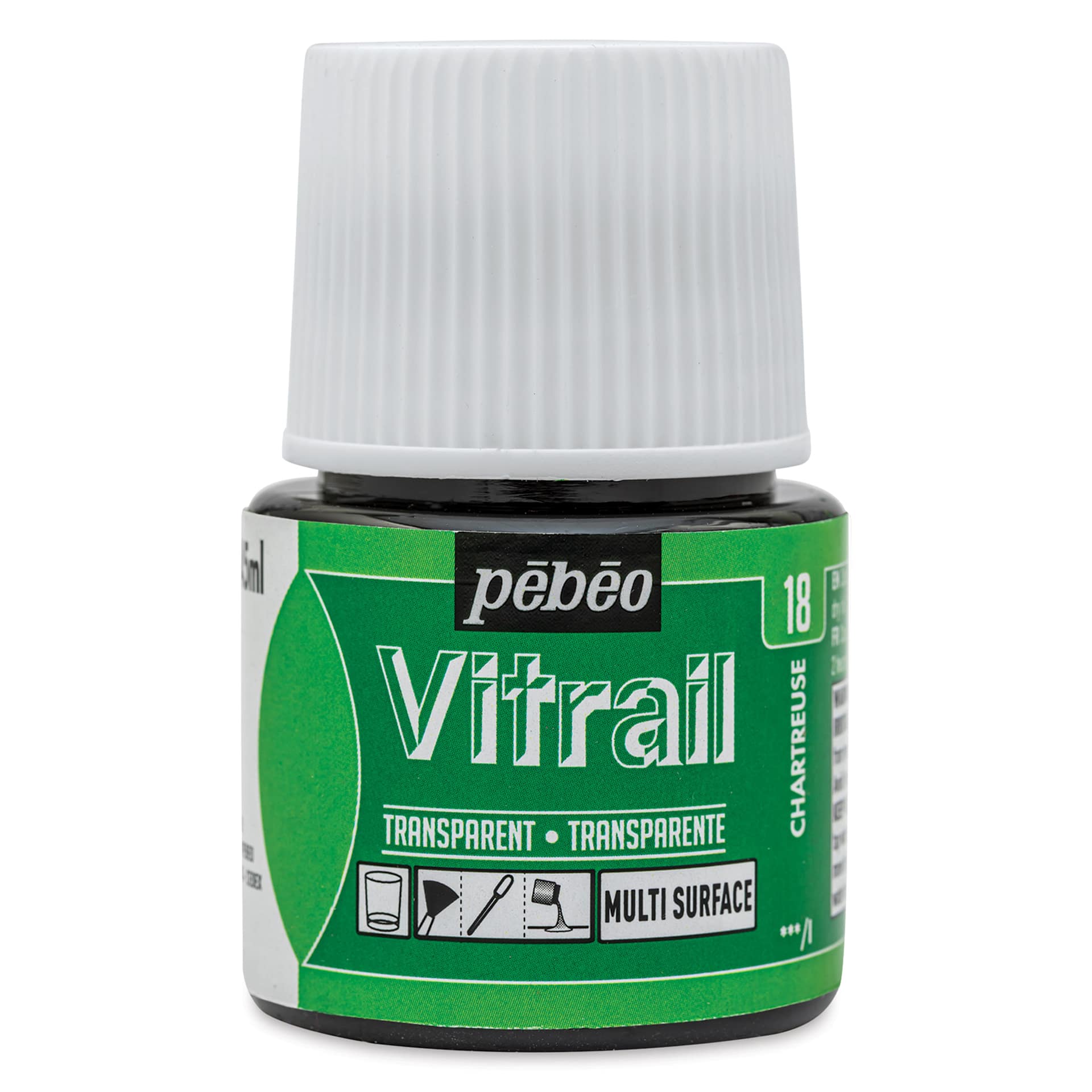 Pebeo Vitrail Paint - Chartreuse, 45 ml bottle
