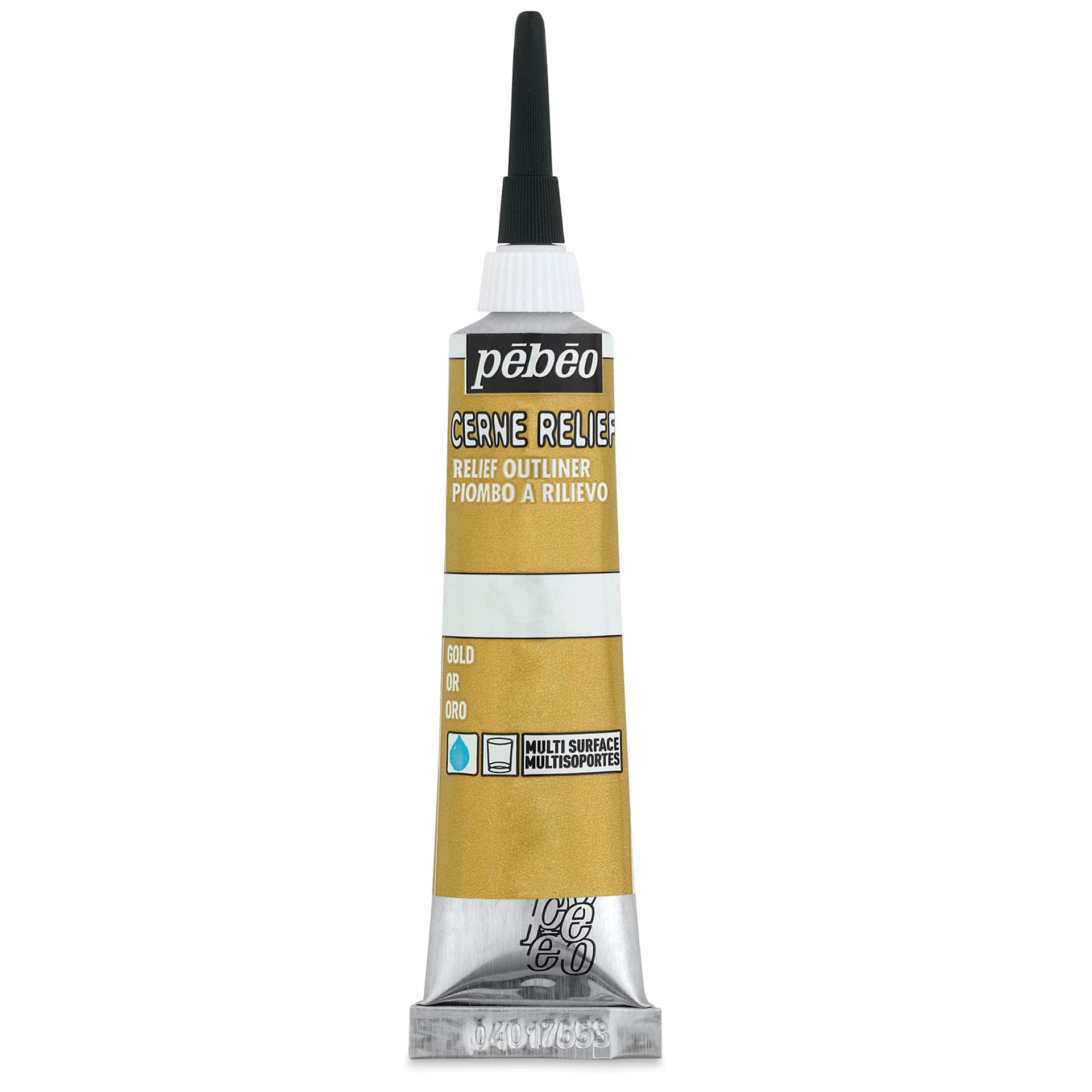 Pebeo Vitrail Paint Outliner - Gold Outliner, 20 ml tube