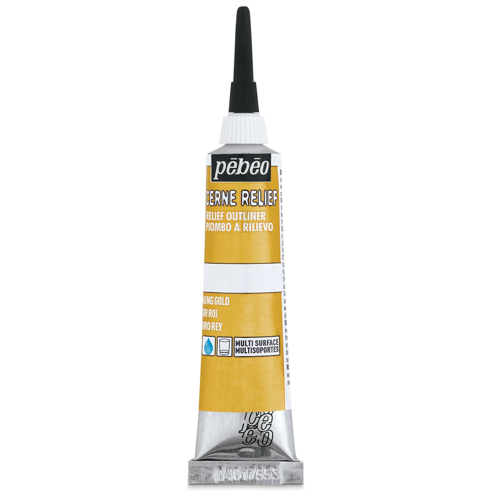 Pebeo Vitrail Paint Outliner - King Gold Outliner, 20 ml tube