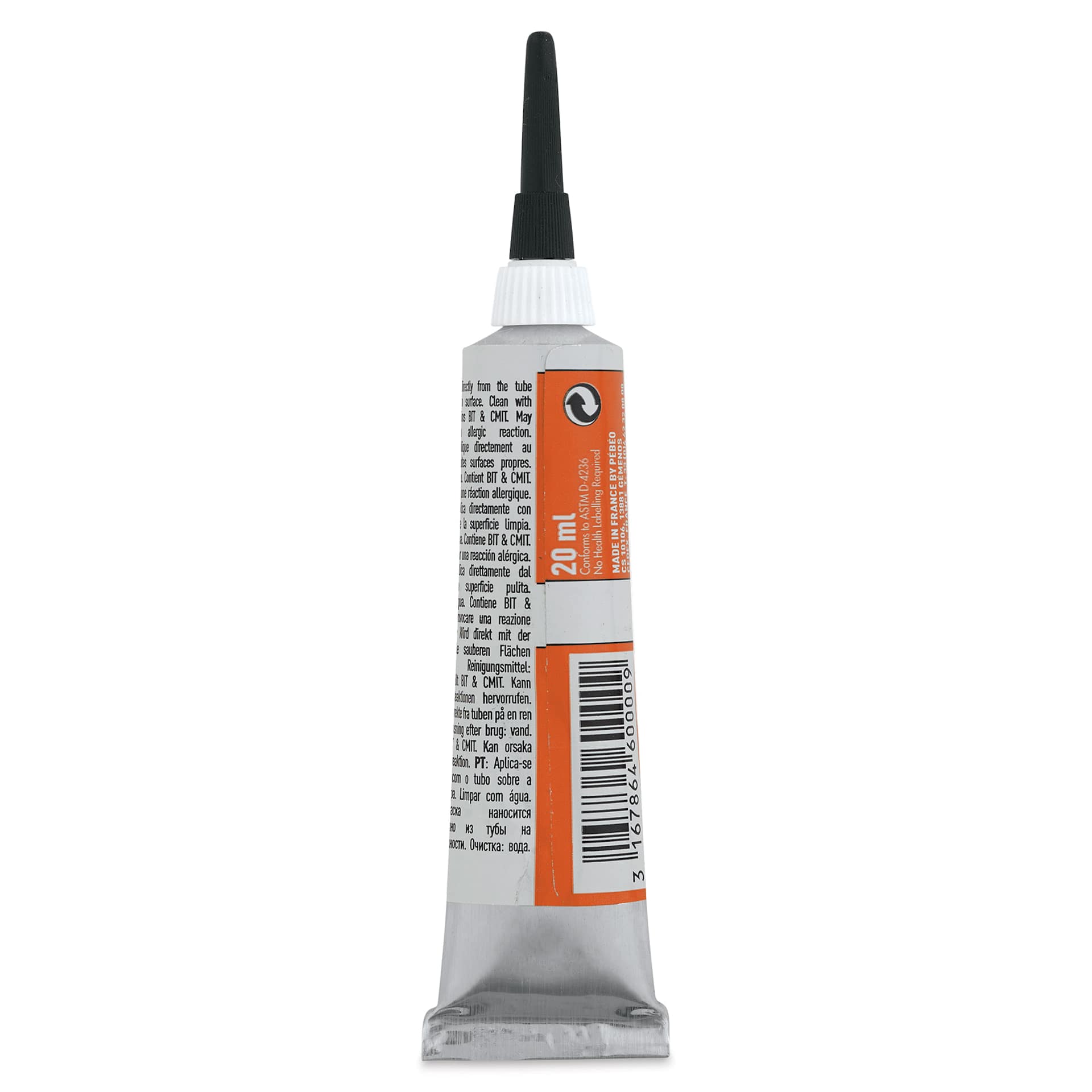 Pebeo Vitrail Paint Outliner - Copper Outliner, 20 ml tube back