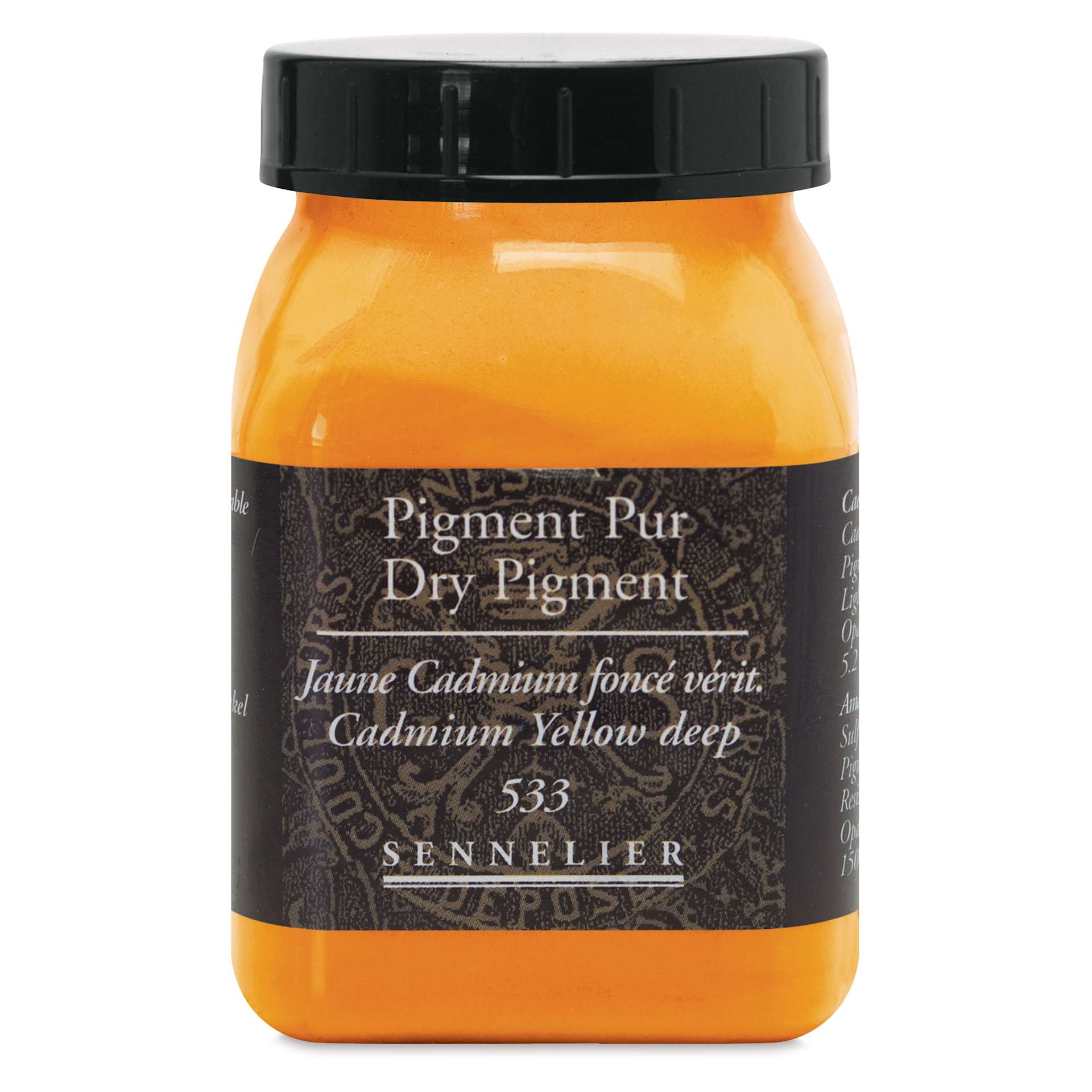 Sennelier Dry Pigment - Cadmium Yellow Deep, 150 g jar