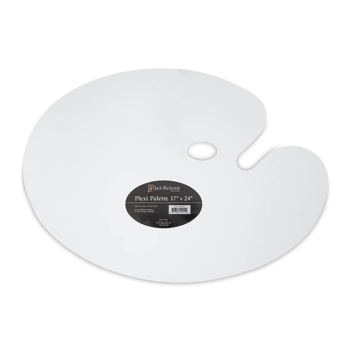 Richeson Clear Acrylic Palette - 24" x 17", Clear with label