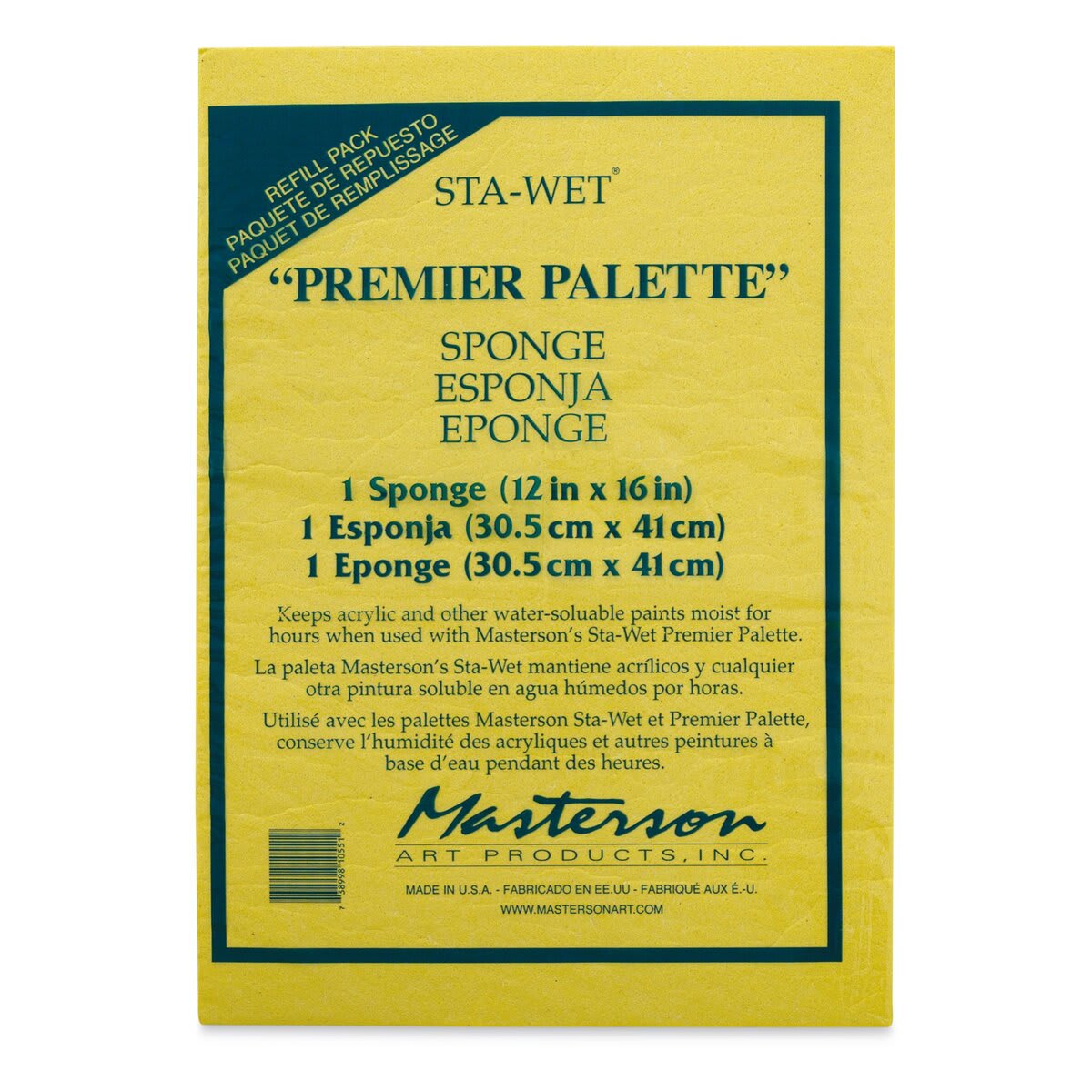 Masterson Sta-Wet Premier Palette - Sponge Insert - front of packaging