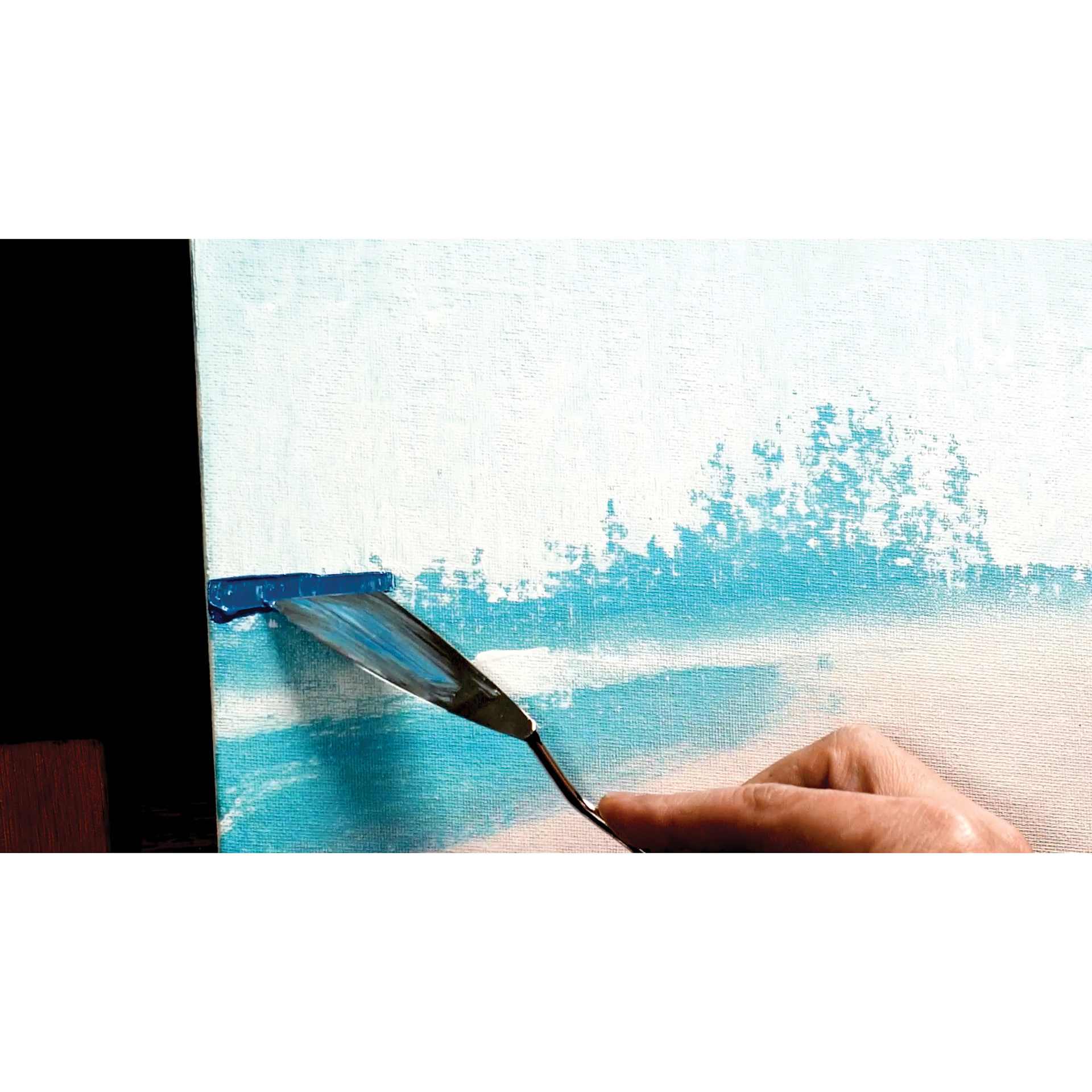Blick Palette Knives and Sets by RGM, paint being applied with palette knife