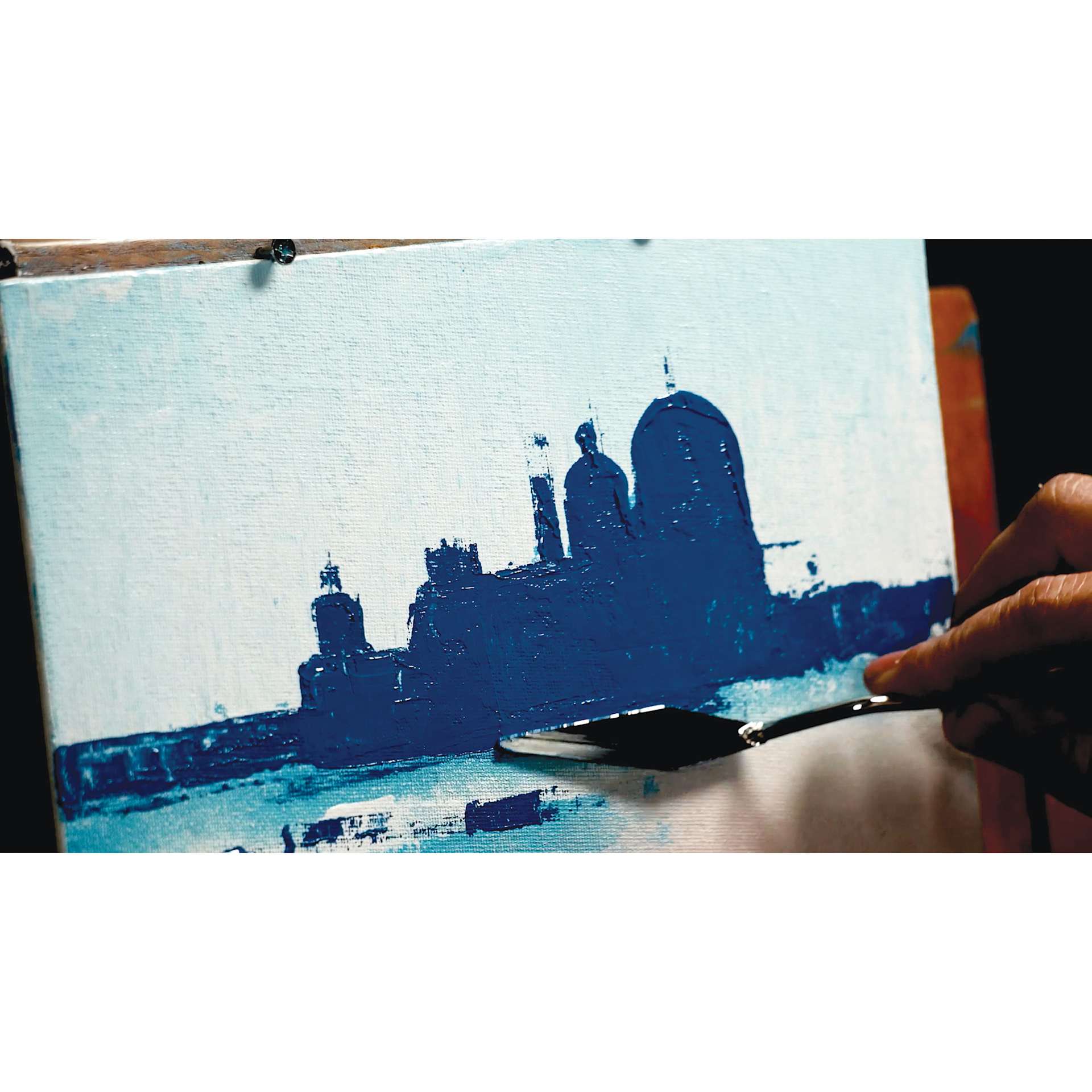 Blick Palette Knives and Sets by RGM, city skyline painting