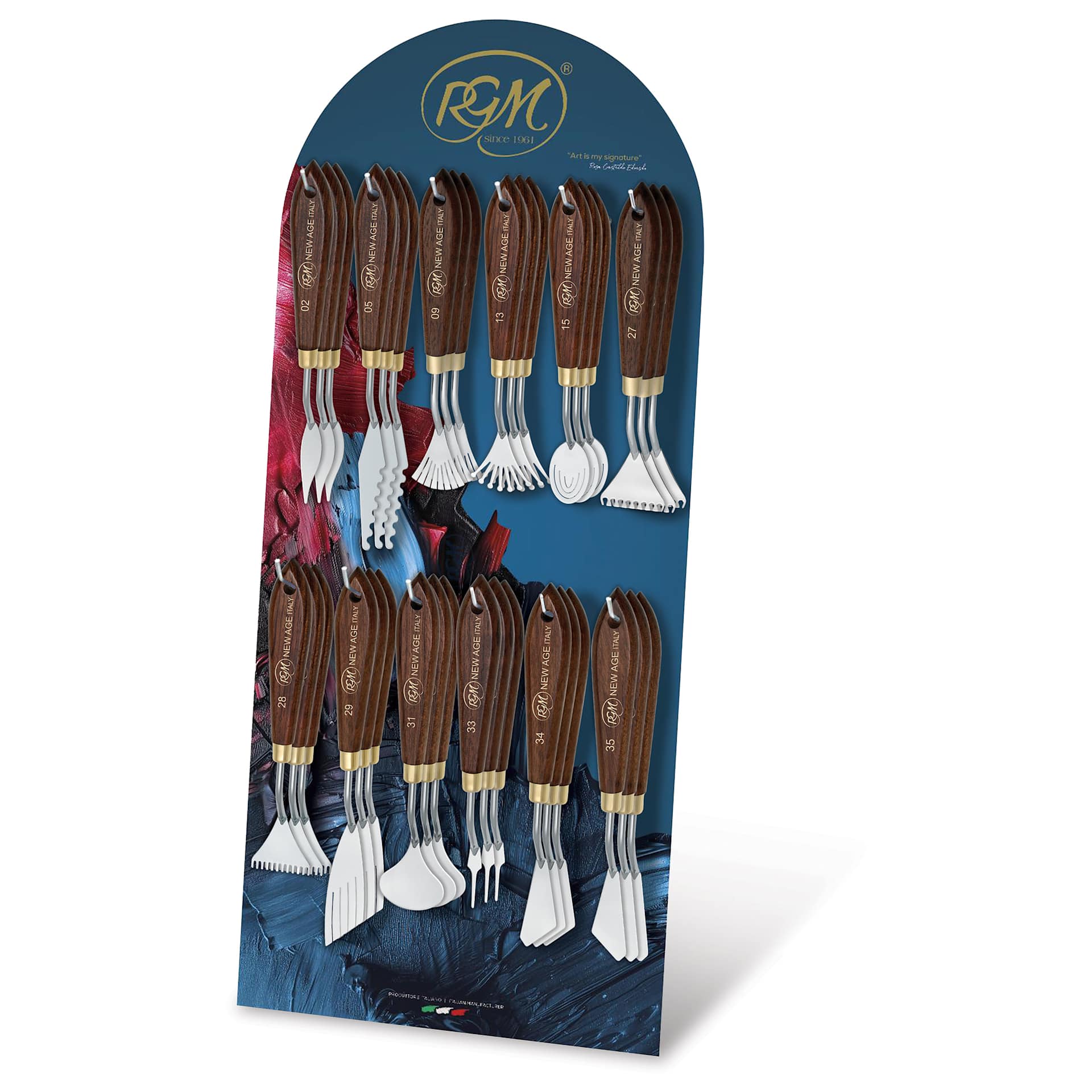RGM New Age Palette Knives and POP Display