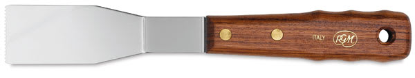 RGM Large Painting Spatula - 4 3/4" long Square Spatula shown horizontally