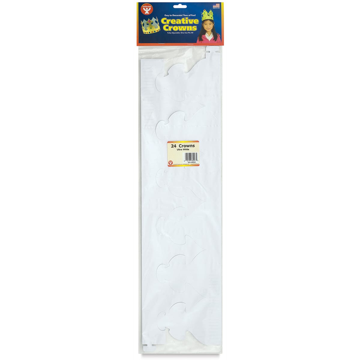 Hygloss Paper Crowns - Front of 24 pc package