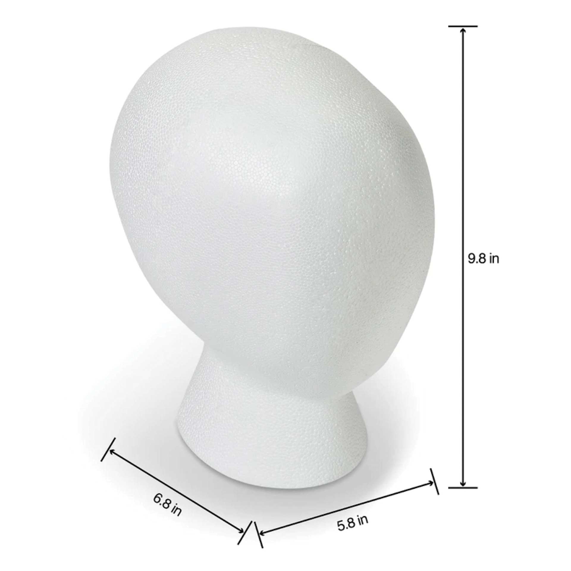 FloraCraft Foam Heads - Faceless Head dimensions