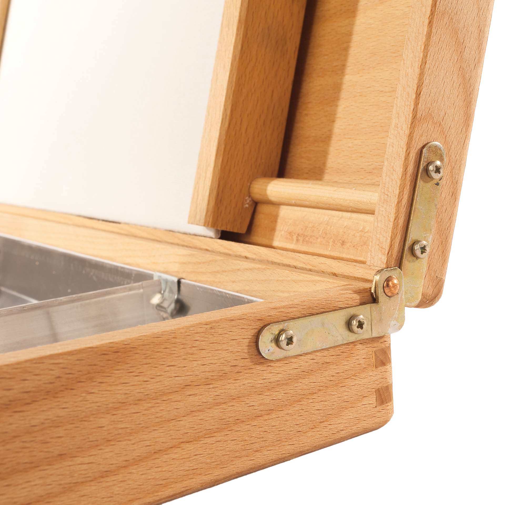 Mabef M-100 Sketch Box Easel - close up of hardware
