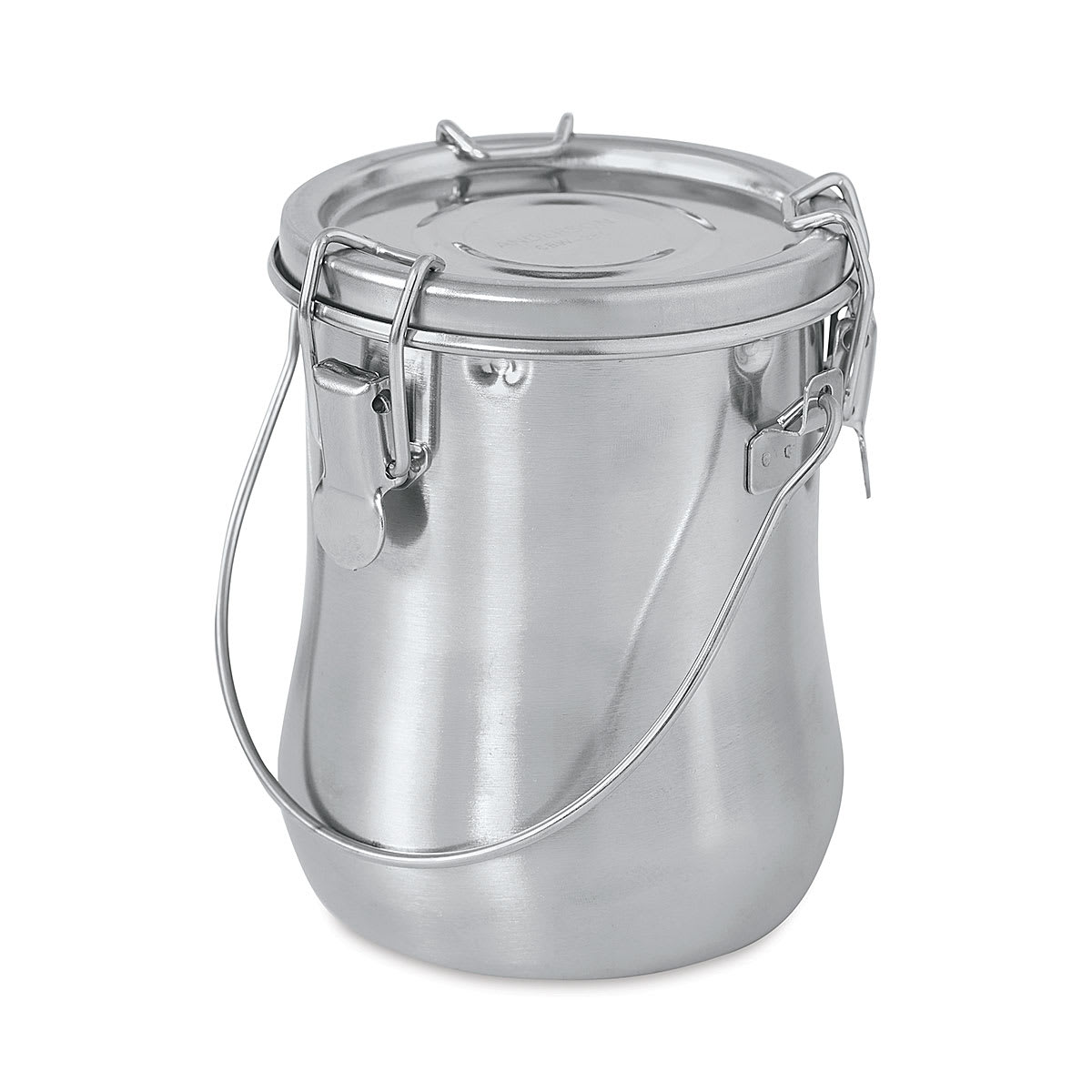 Anderson & Sons Stainless Steel Airtight Brush Washer - Front view of 20 oz Brush Washer with lid
