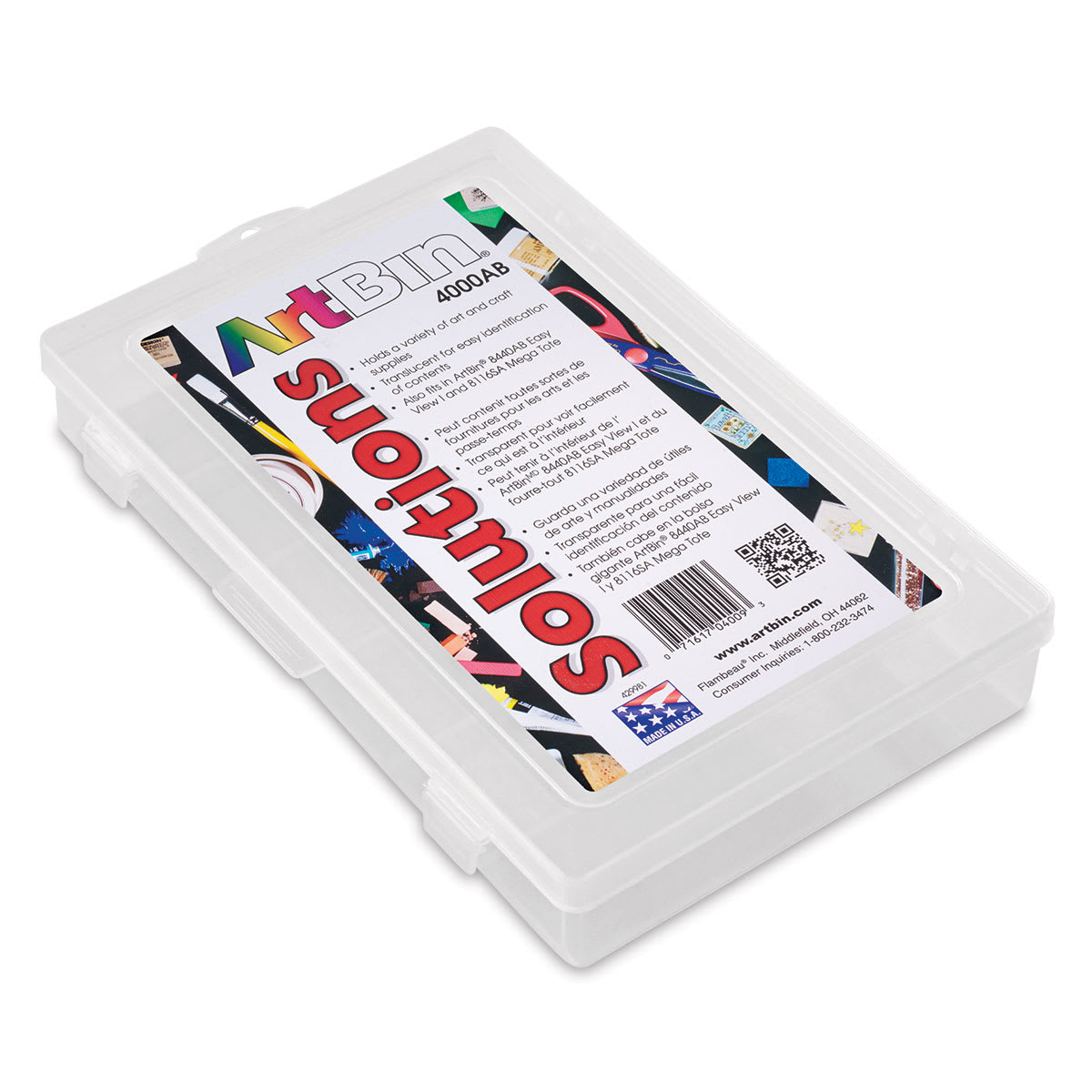 Artbin Solutions Box - 1 Compartment Box (box closed with product label)