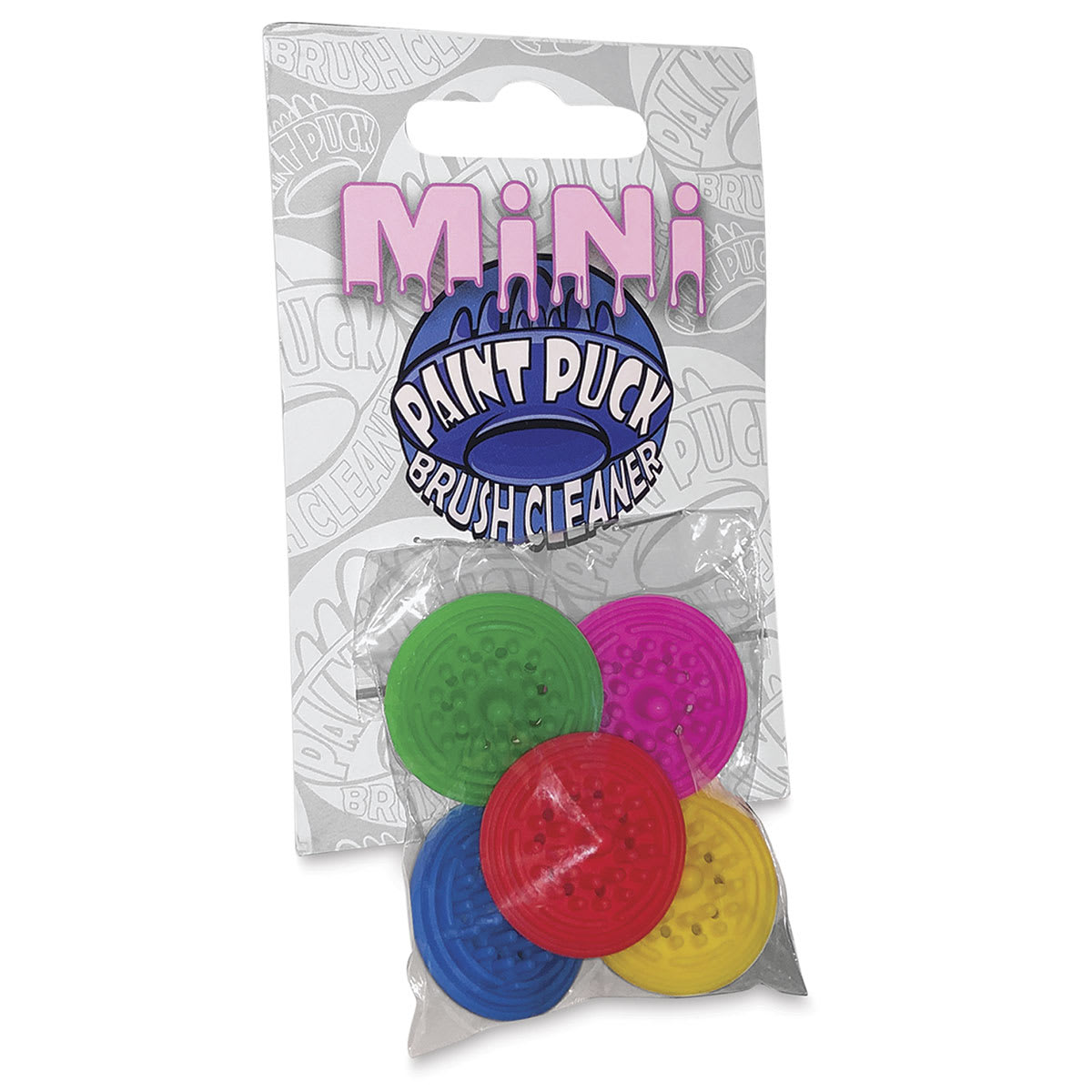 Paint Puck Mini Brush Cleaner For Oil Painting - Front of package of 5 Paint Pucks
