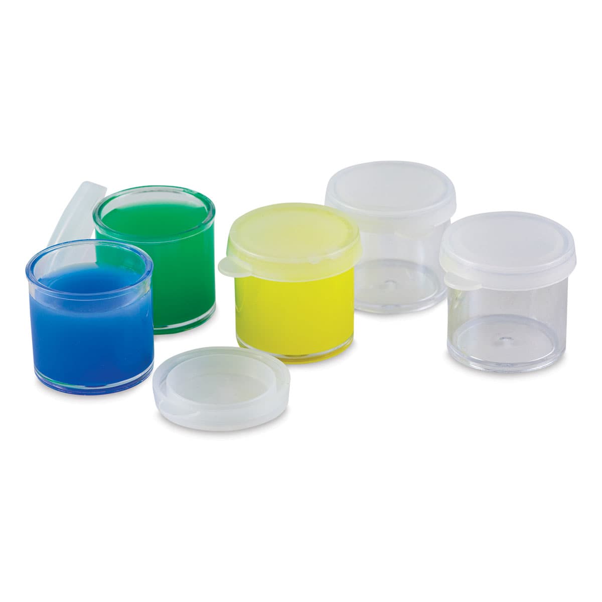 Blick Plastic Storage Cups - 0.4 oz, Pkg of 12 (shown with paint) Blick Plastic Storage Cups - 0.4 oz, Pkg of 12 (shown with paint)
