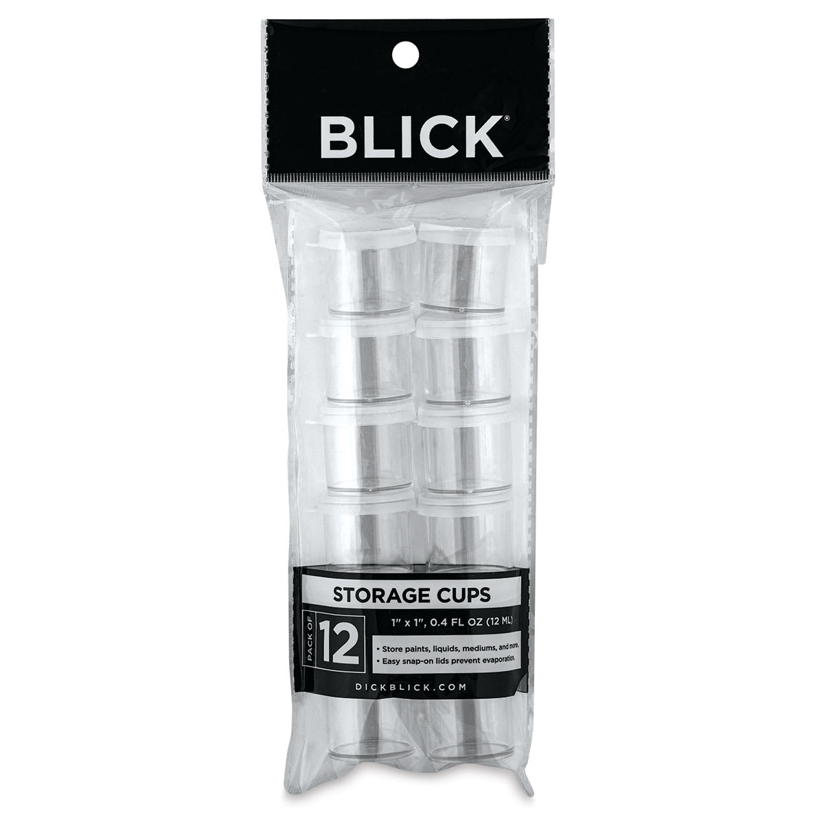 Blick Plastic Storage Cups - 0.4 oz, Pkg of 12 (in package) Blick Plastic Storage Cups - 0.4 oz, Pkg of 12 (in package)