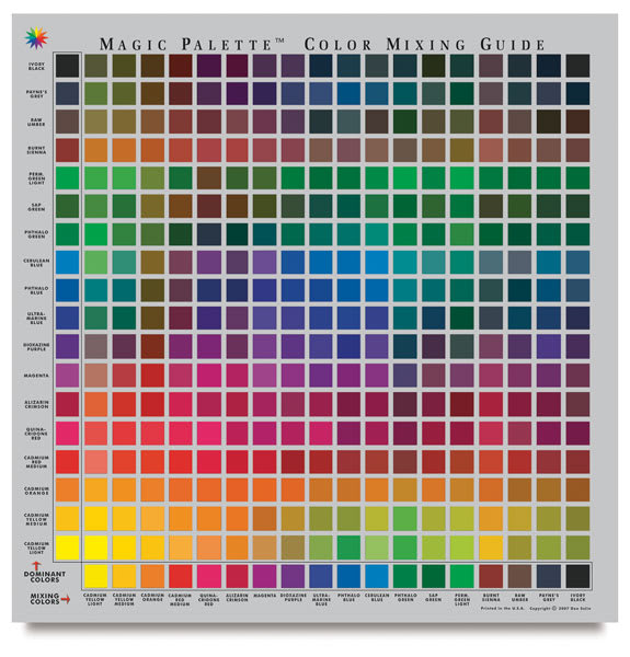 Front view of Color Selector and Mixing Guide - Personal Size
